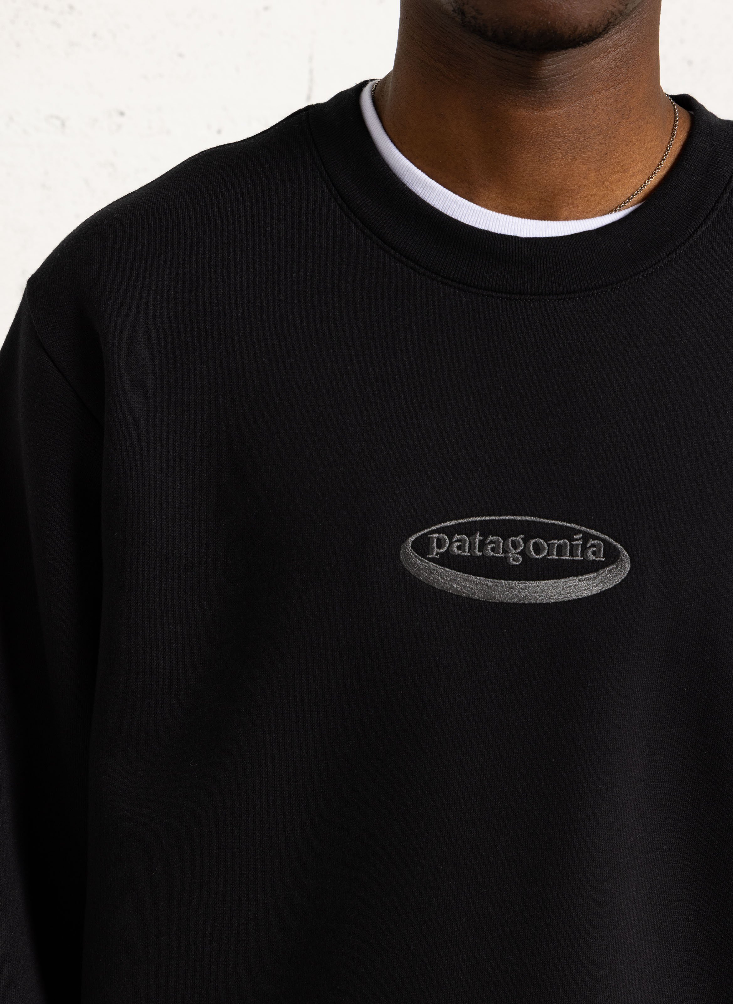 Oversized round neck sweatshirt PATAGONIA Black