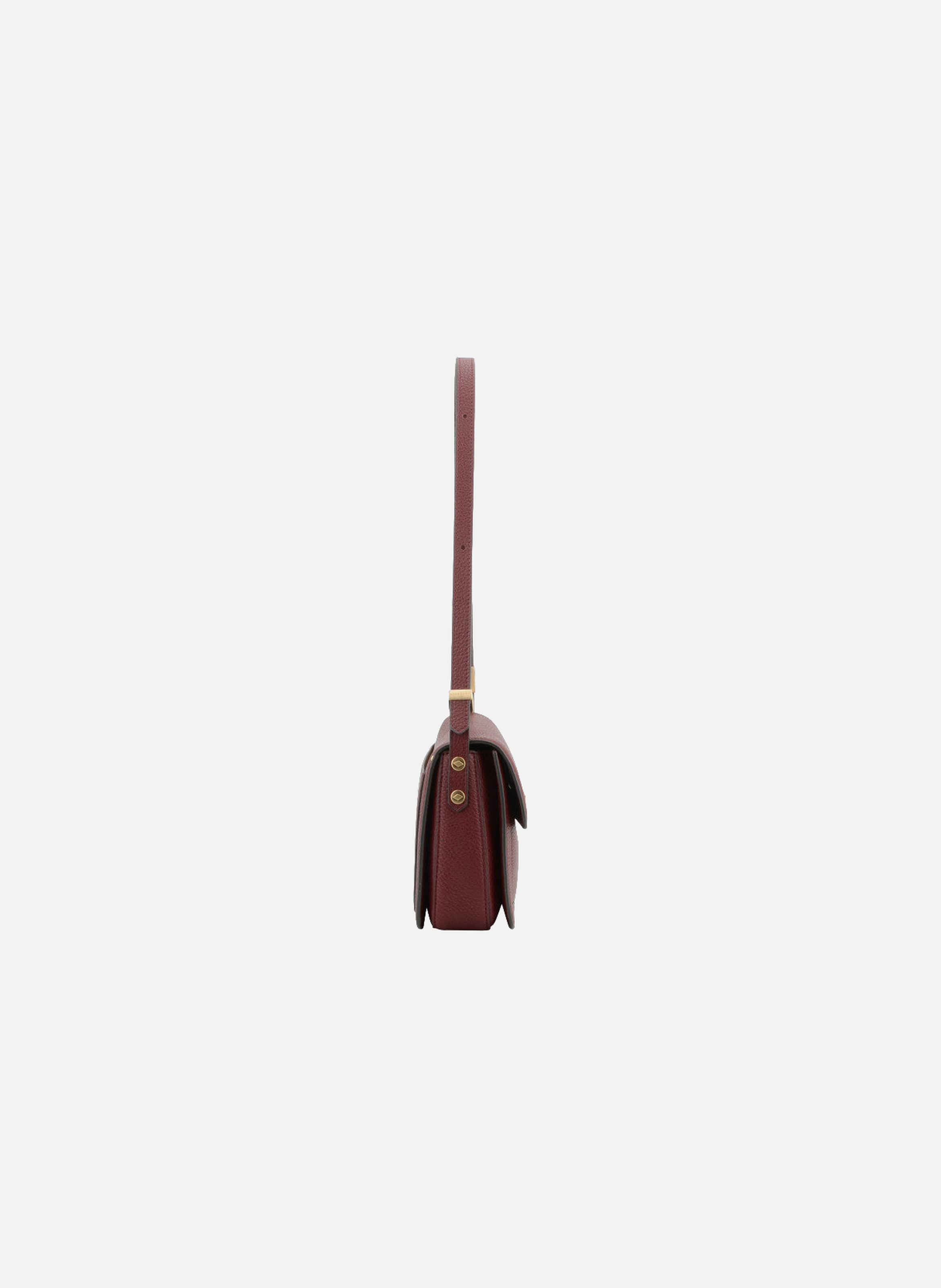 Auteuil | sac porté travers gm en cuir de vachette POURCHET Rouge
