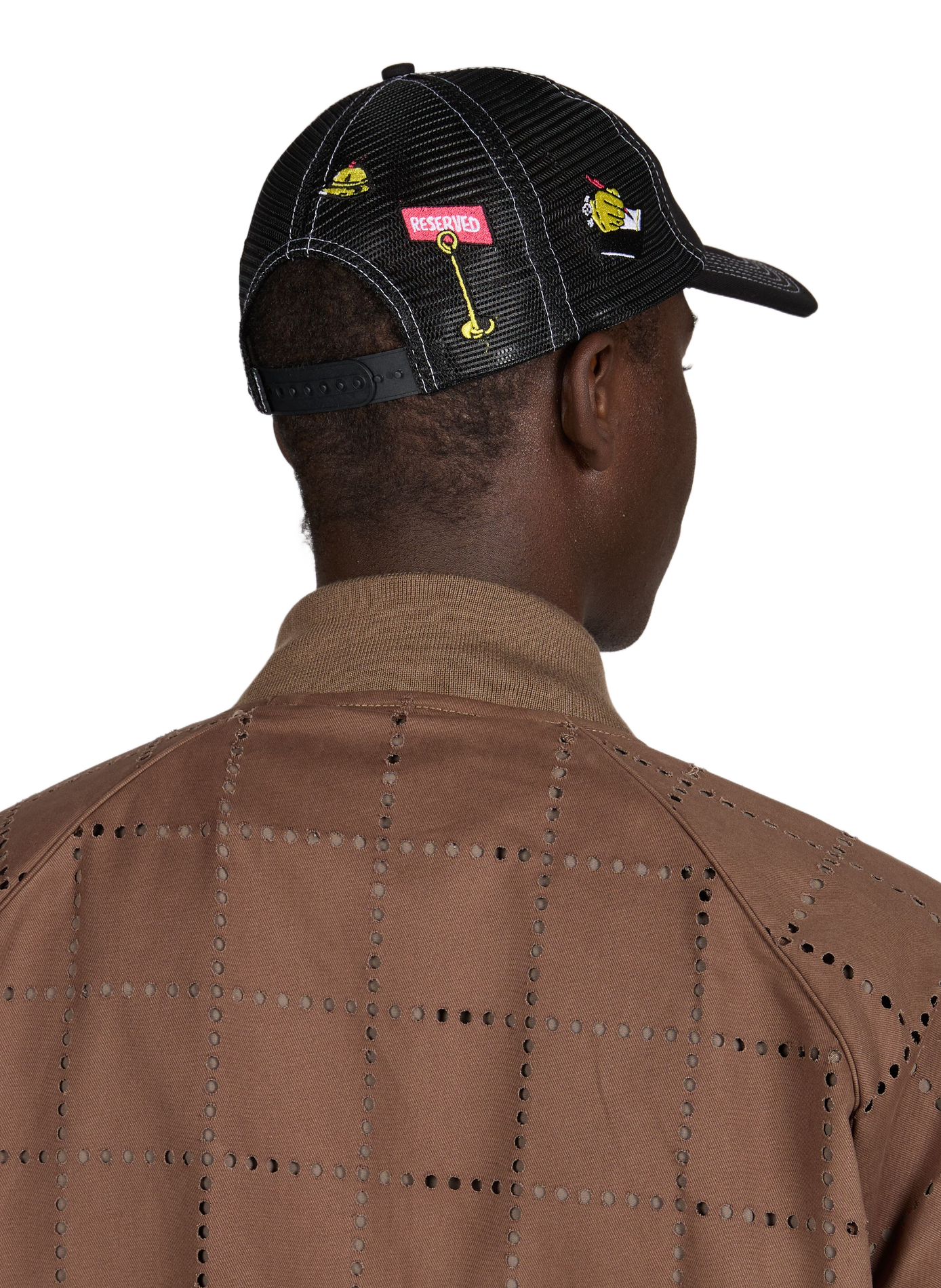 Casquette Deal Trucker brodée en mesh JACKER. Noir