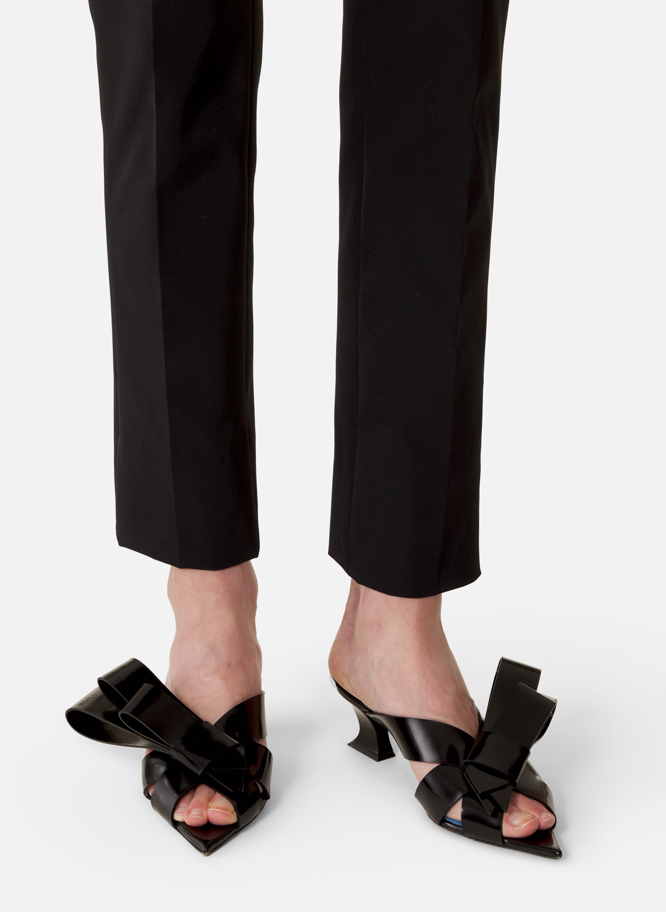 Mule à talon cadeau en cuir LANVIN Noir