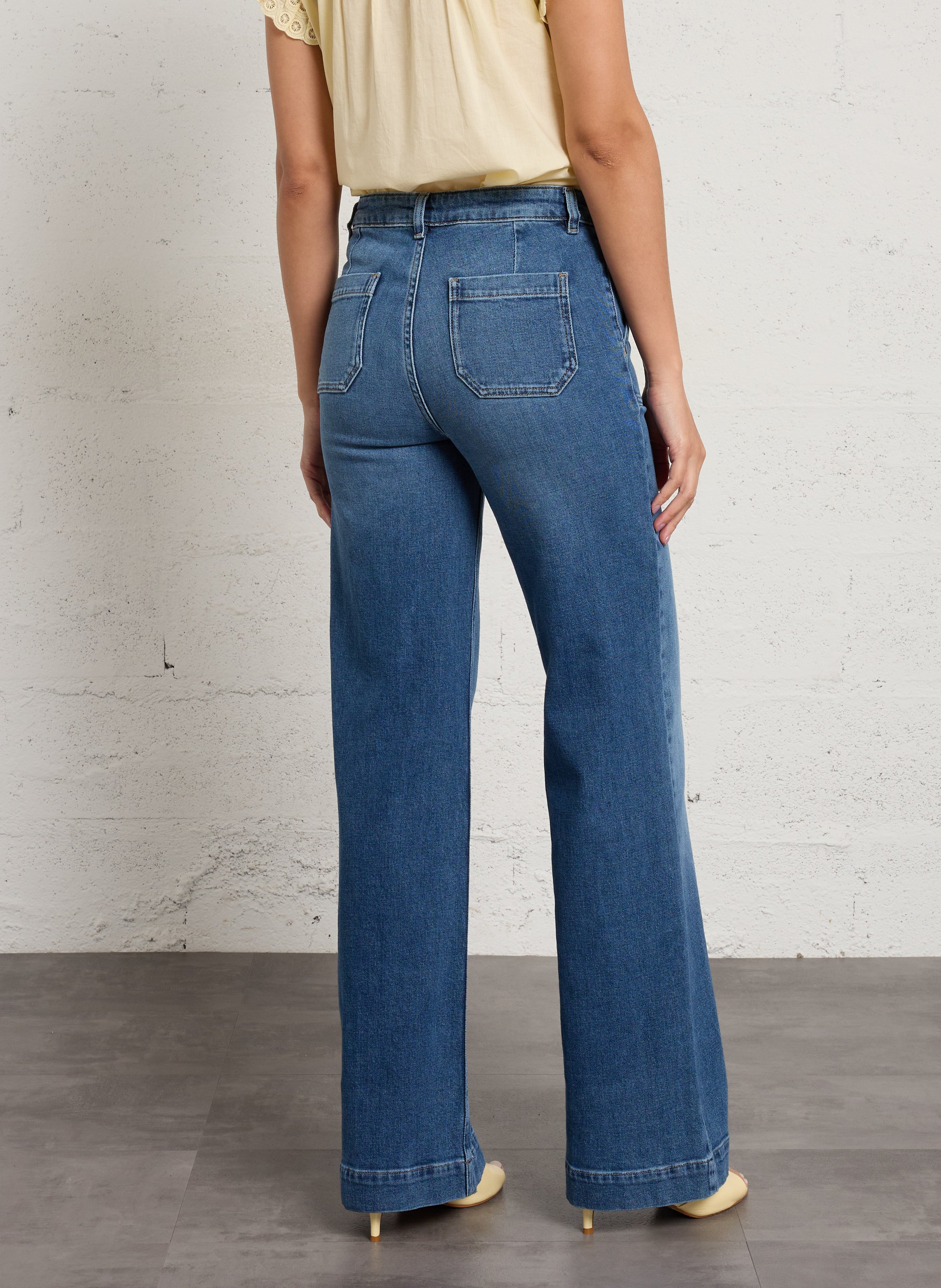 Jean large en coton mélangé aless MAISON 123 Bleu