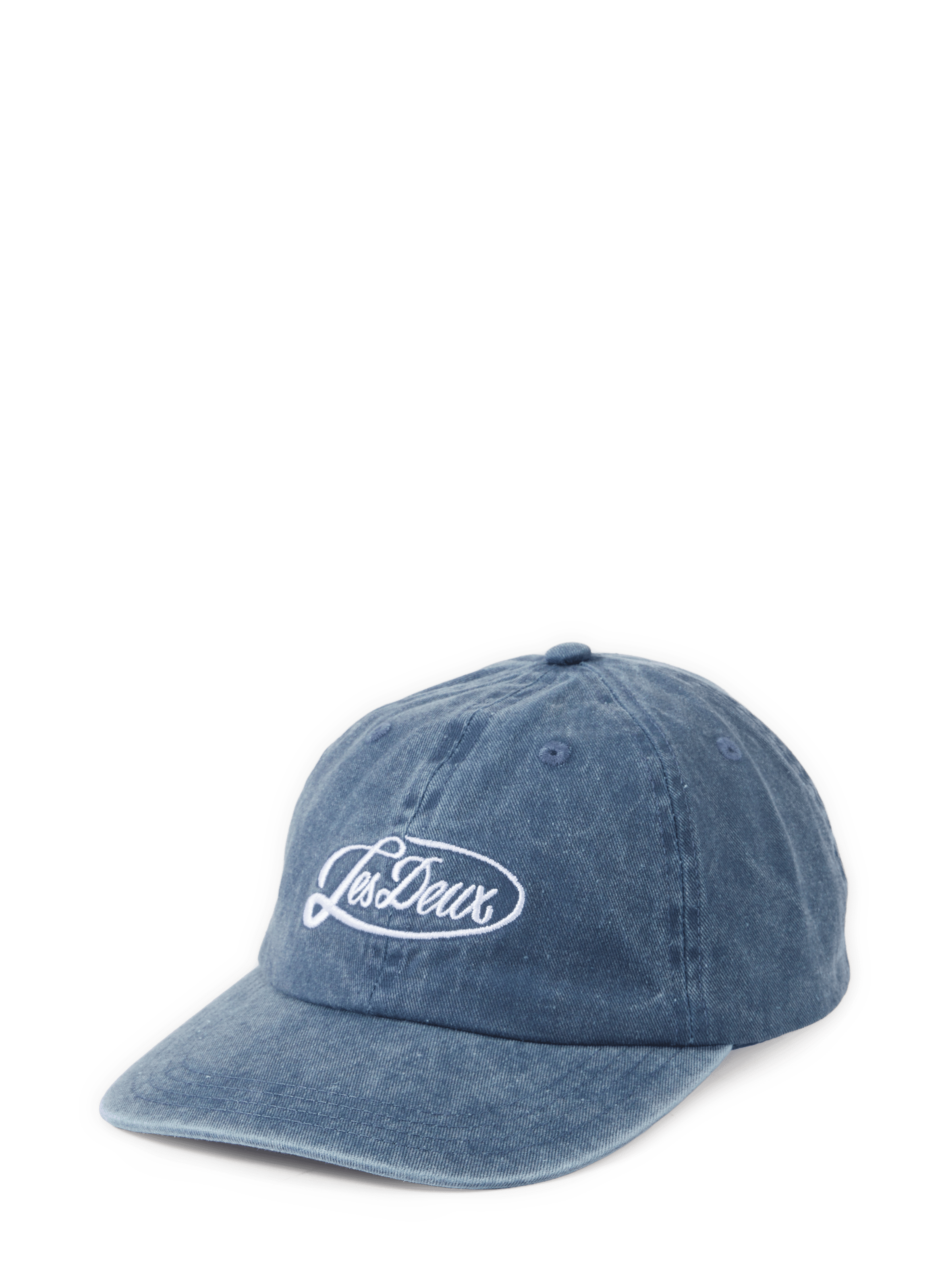 Embroidered cotton baseball cap LES DEUX Blue
