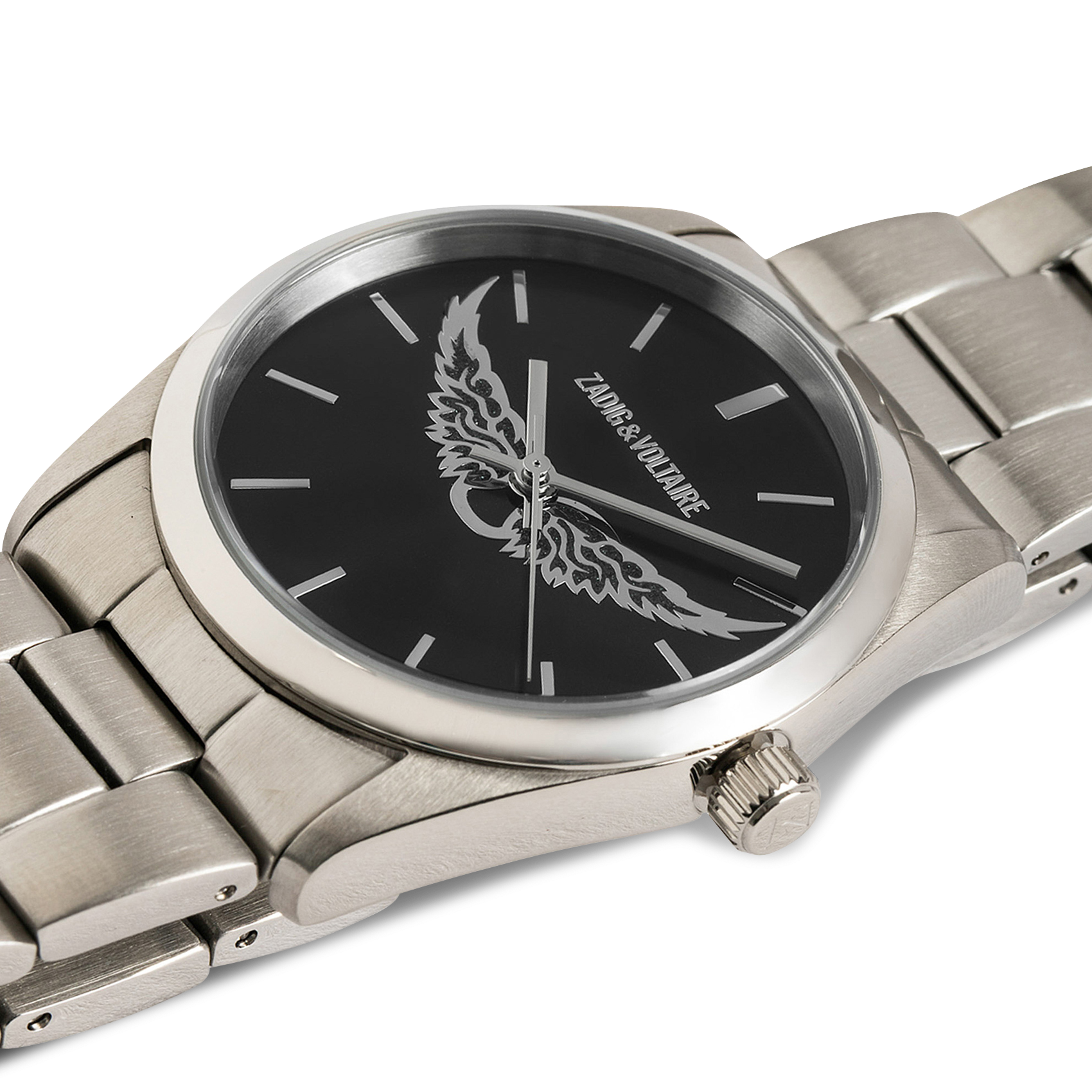 Montre en acier inoxydable ZADIG&VOLTAIRE Noir