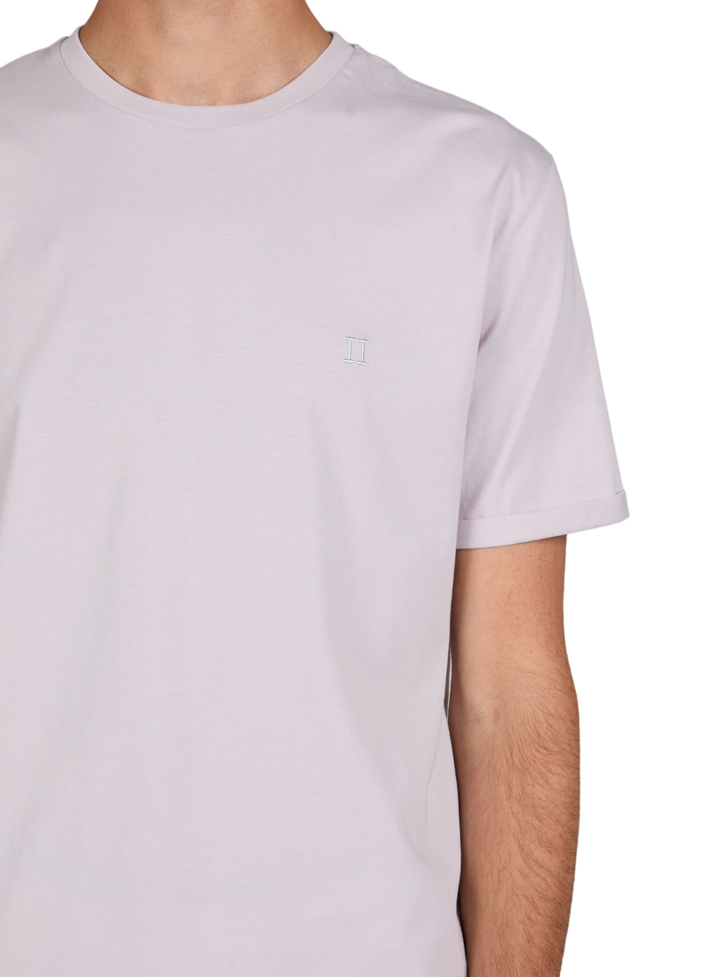 Straight embroidered cotton t-shirt LES DEUX Purple