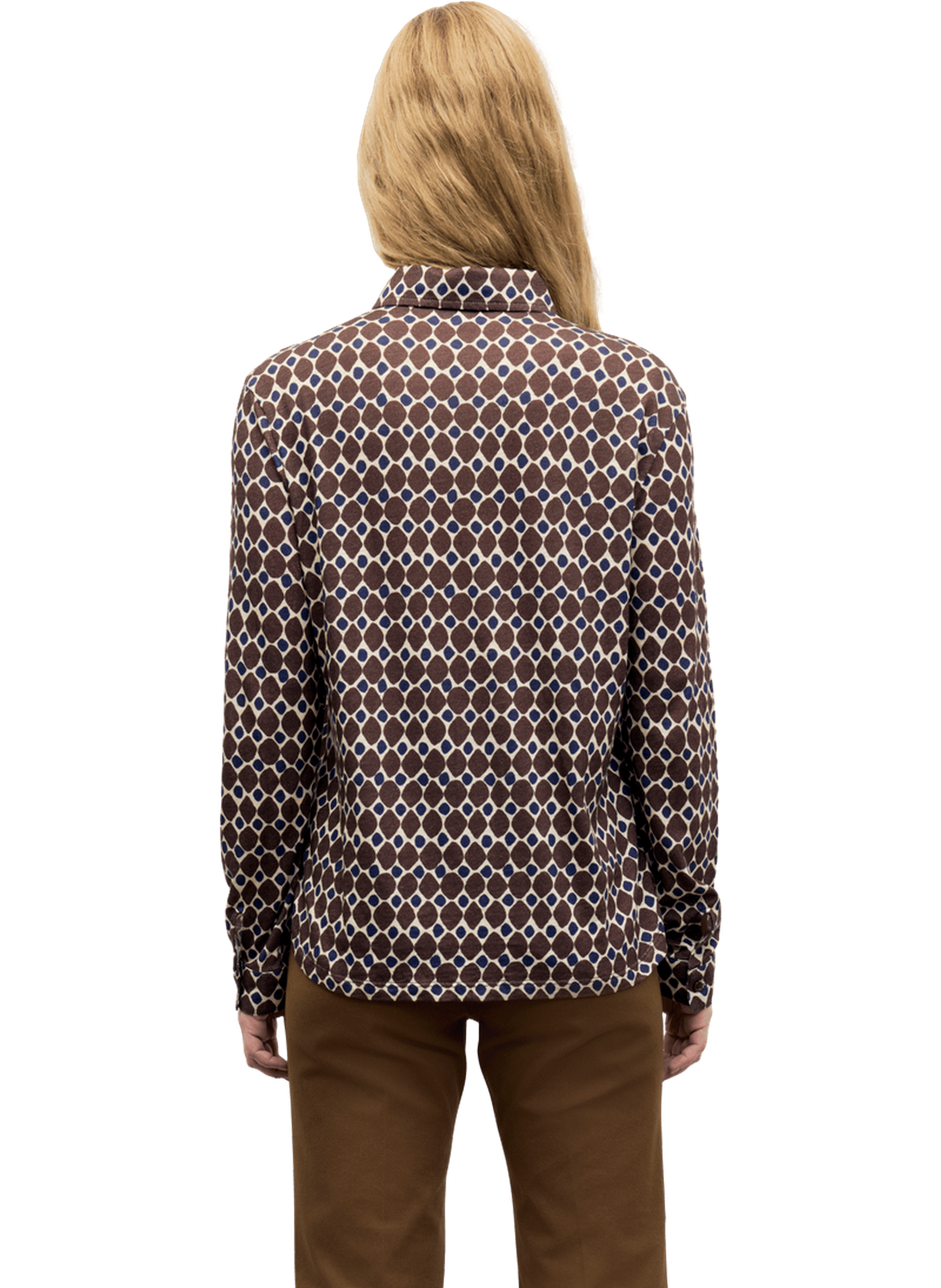 Chemise imprimée en coton et modal - babs GERARD DAREL Marron