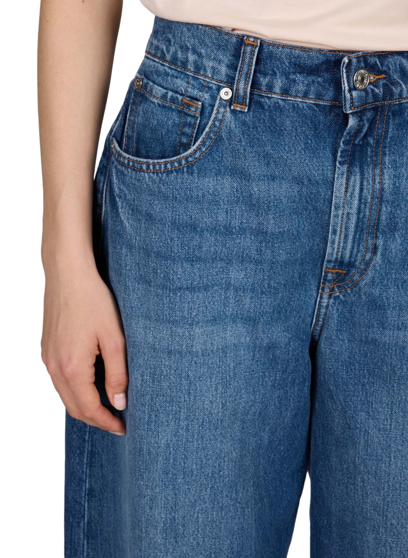 Ballonjeans aus Baumwolle 7 FOR ALL MANKIND Blau