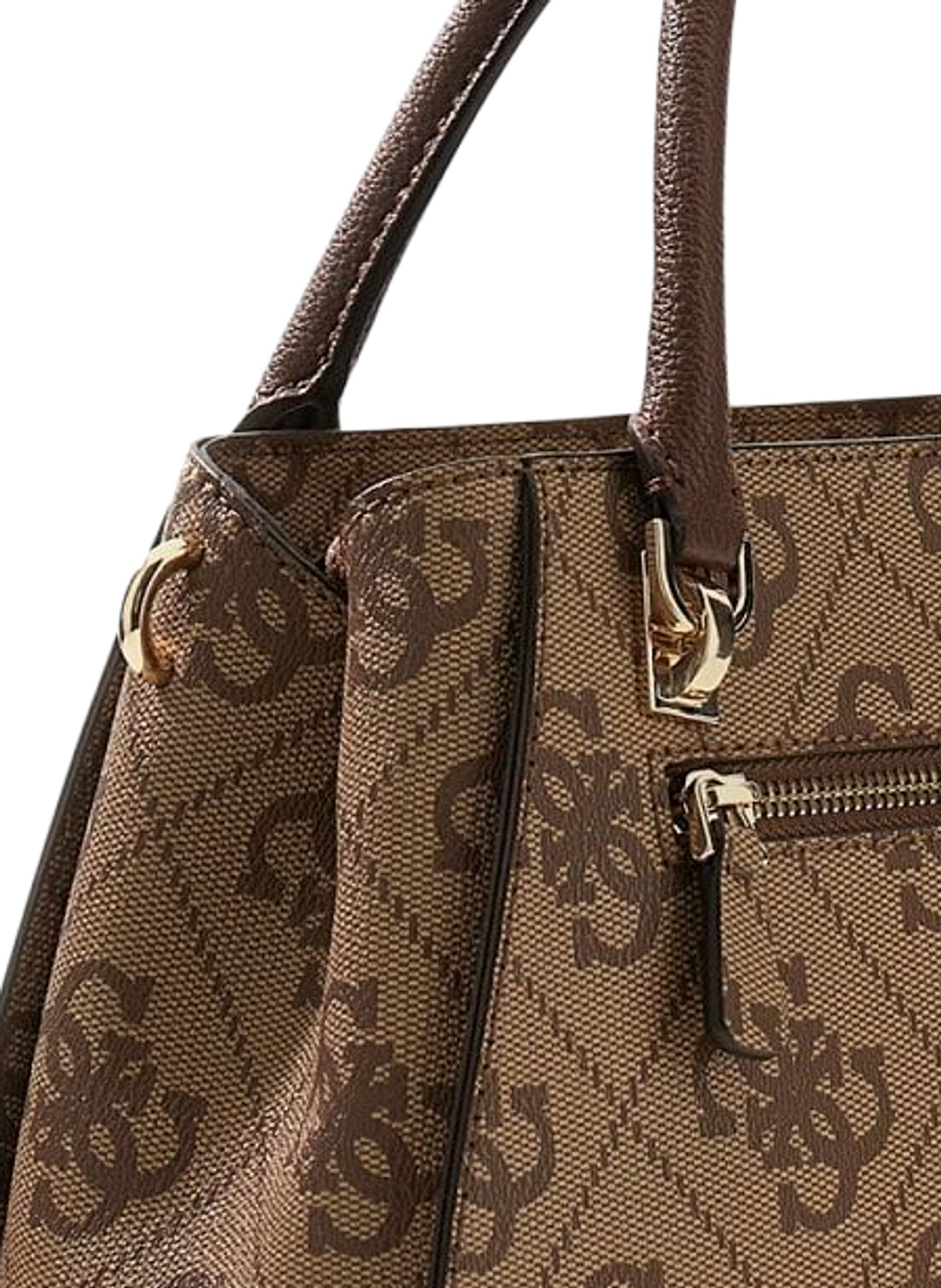 Sac à main logotypé Noelle GUESS Marron
