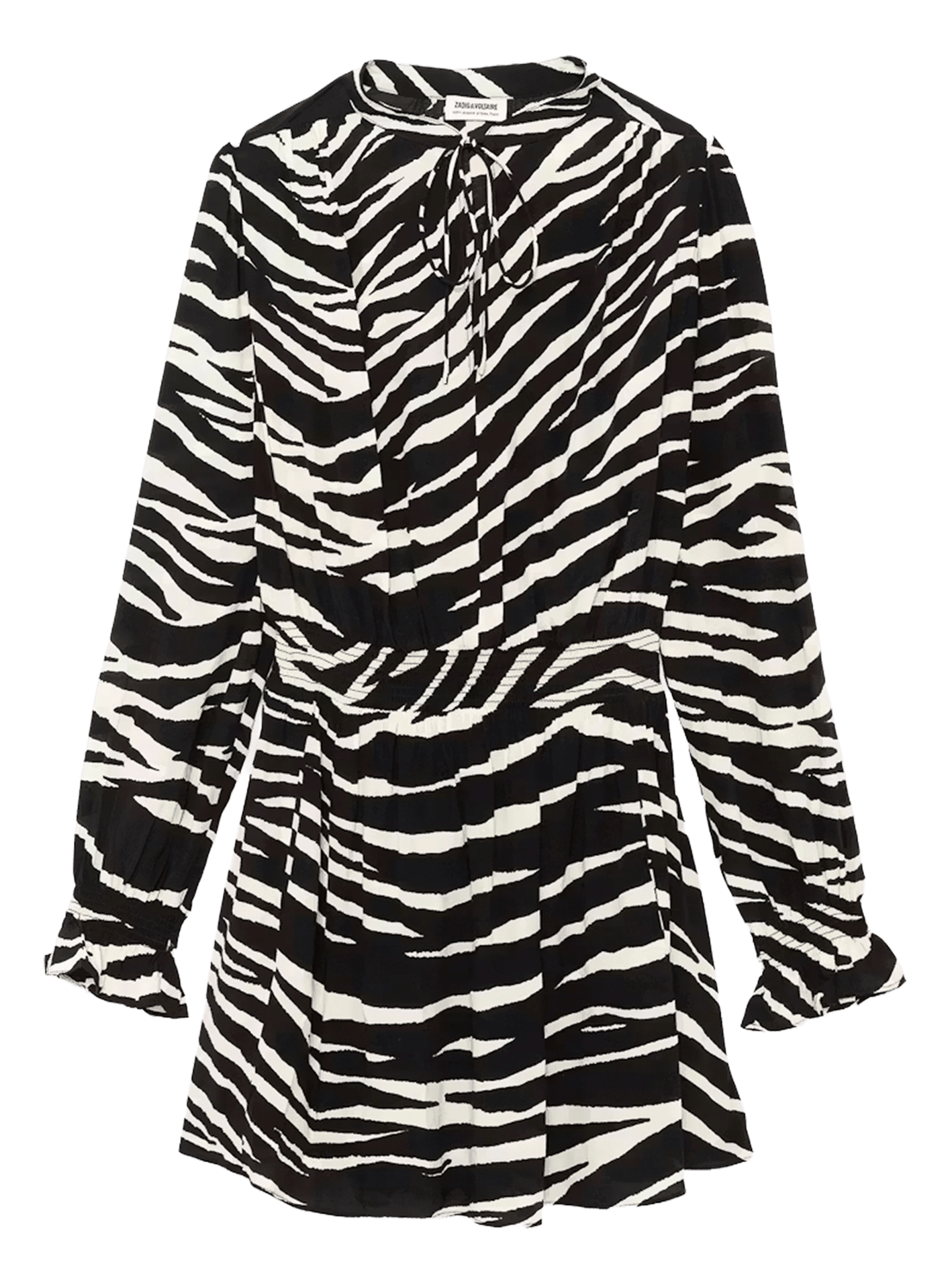 Robe courte cintrée rayados ZADIG&VOLTAIRE Noir