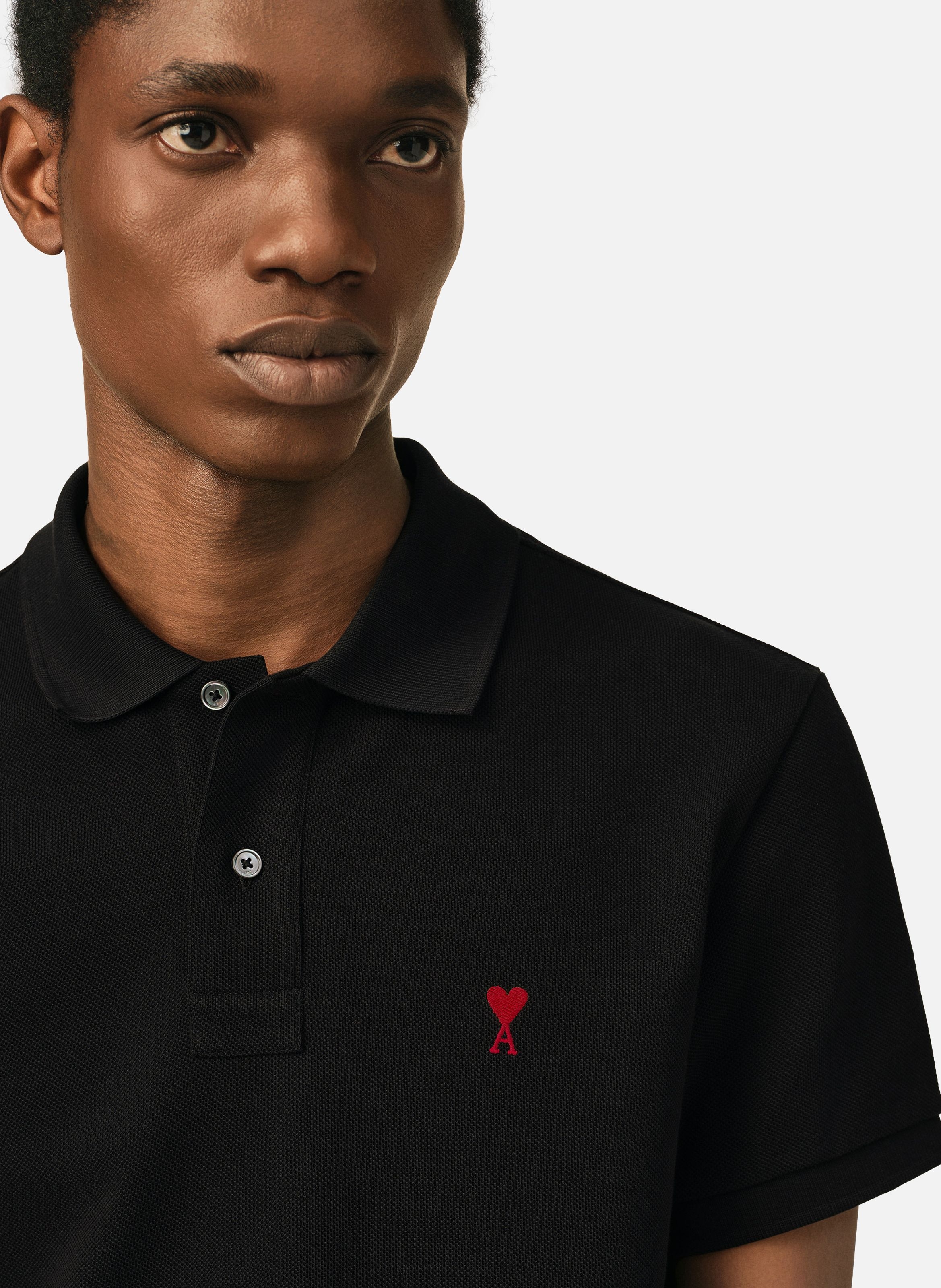 Polo ami de coeur unisexe AMI PARIS Noir