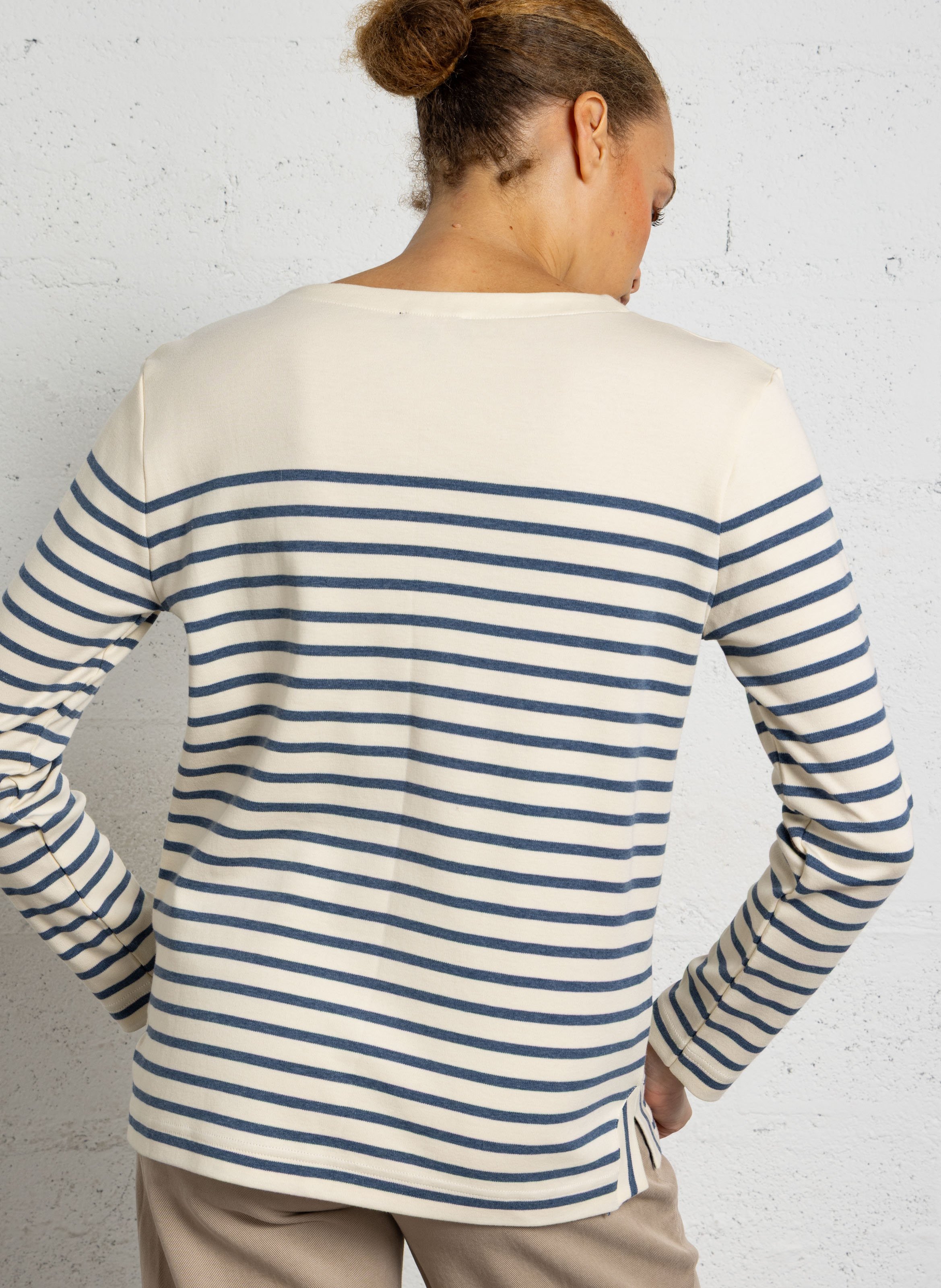 T-shirt met strepen en korte mouwen van katoen ARMOR-LUX Beige