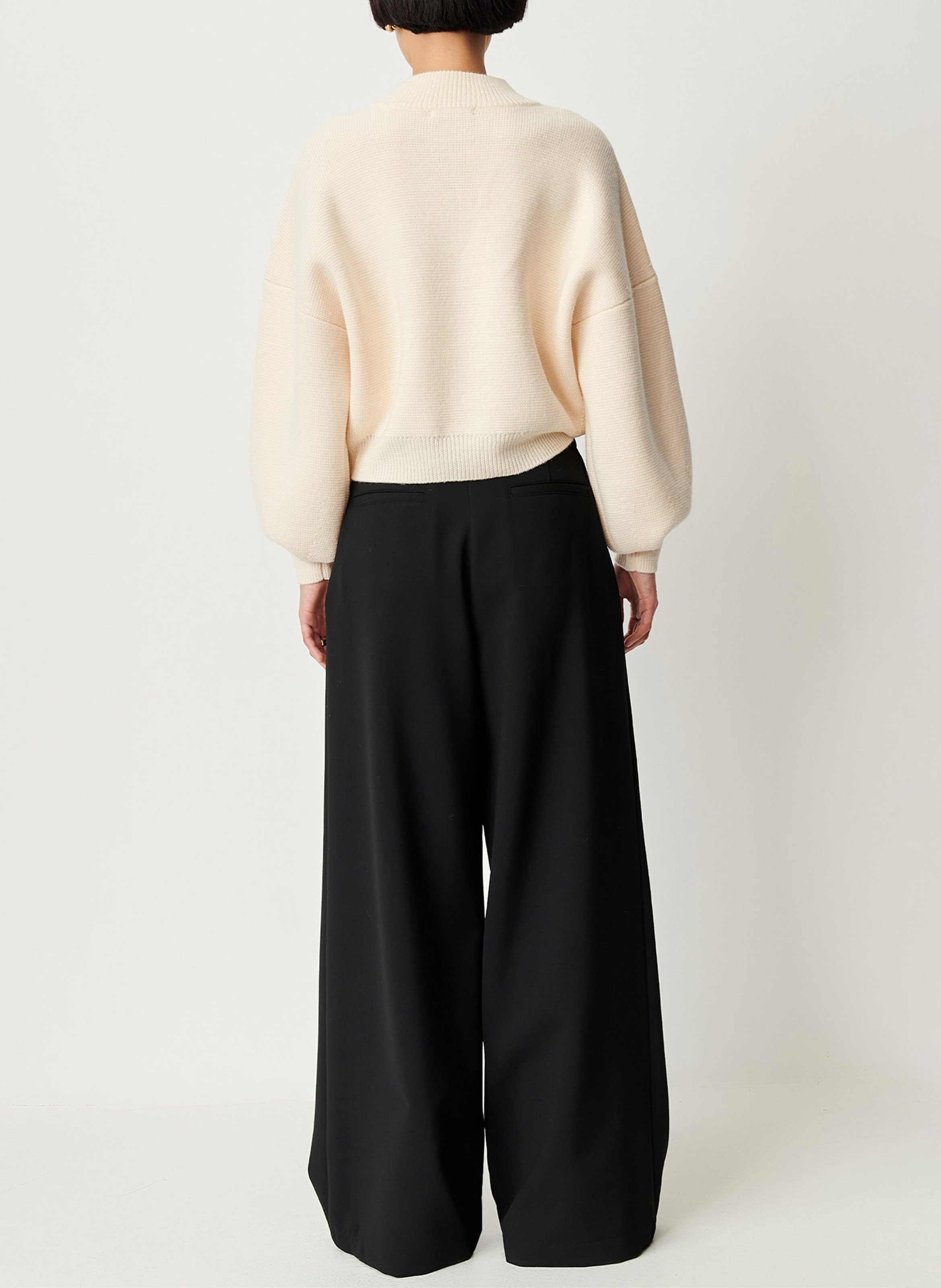 Pantalon fluide large satiné provenco SESSUN Noir