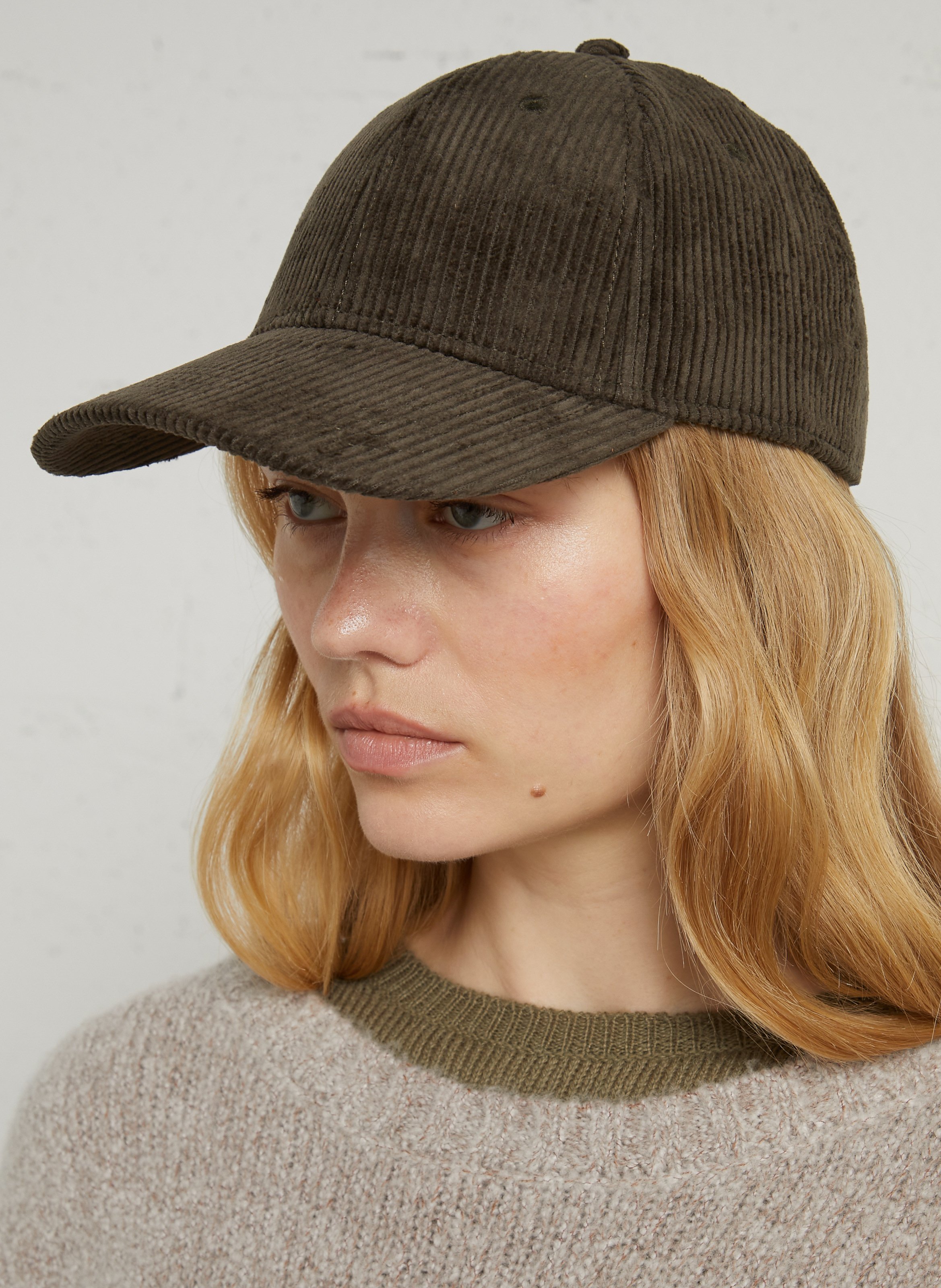 Casquette côtelée en coton gybson MAISON 123 Kaki