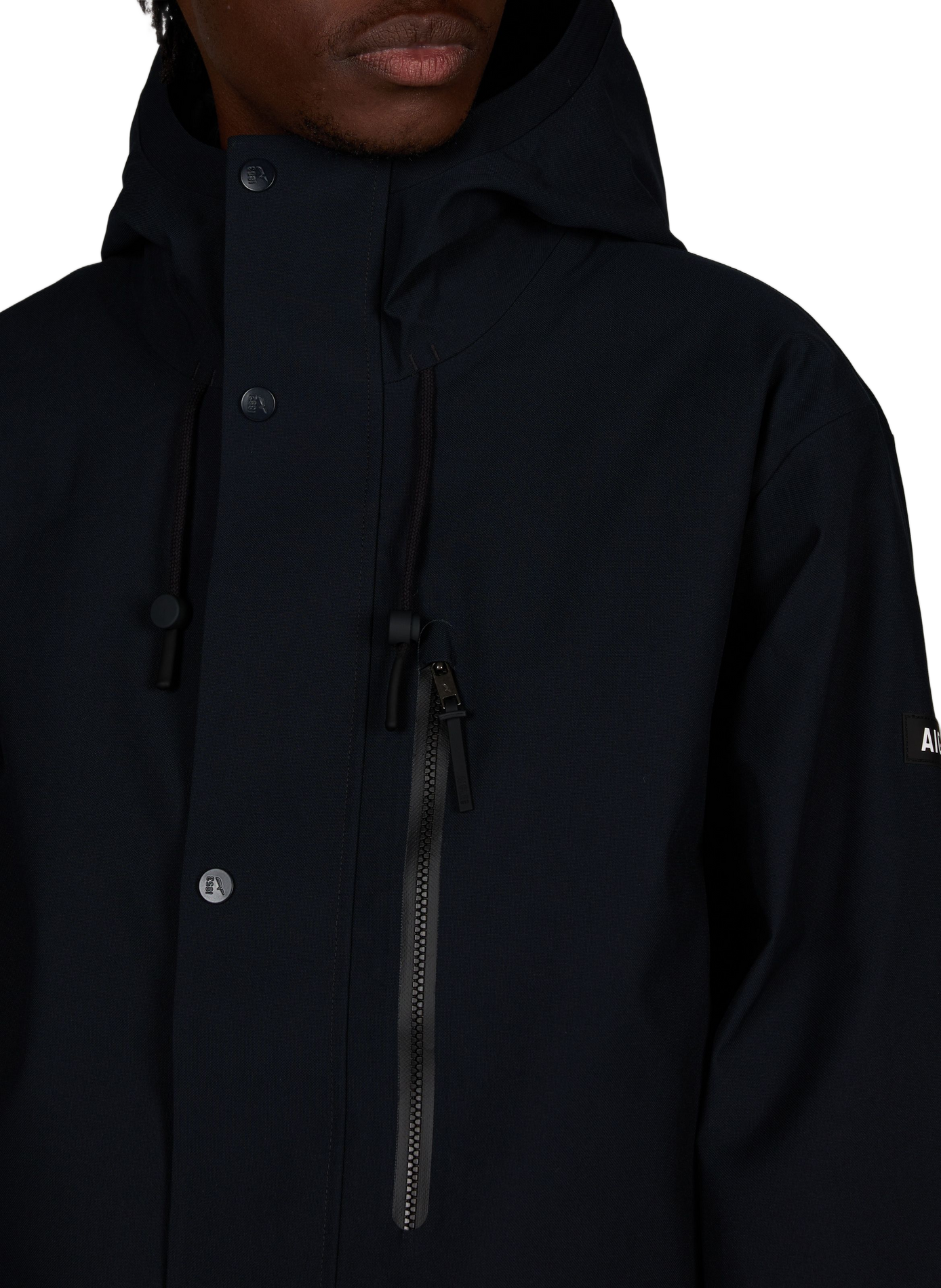 Parka droite à capuche AIGLE Noir
