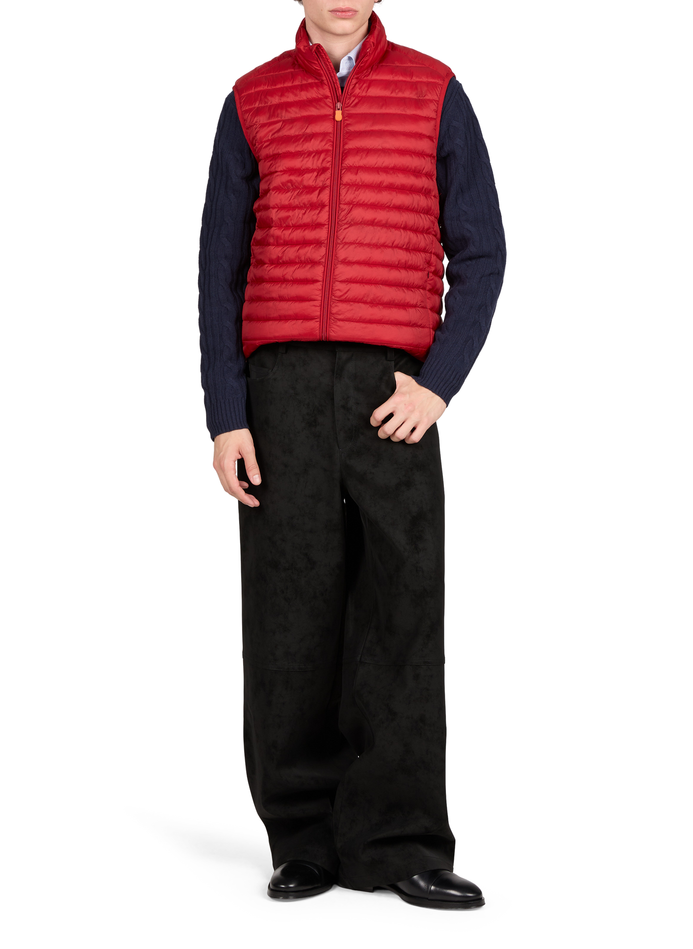 Vince straight puffer jacket with stand-up collar SAVE THE DUCK Red