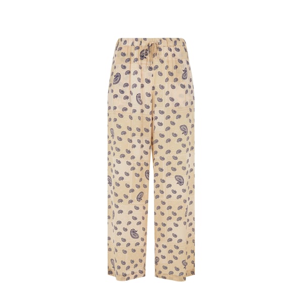 Pantalon fluide Paisley en soie