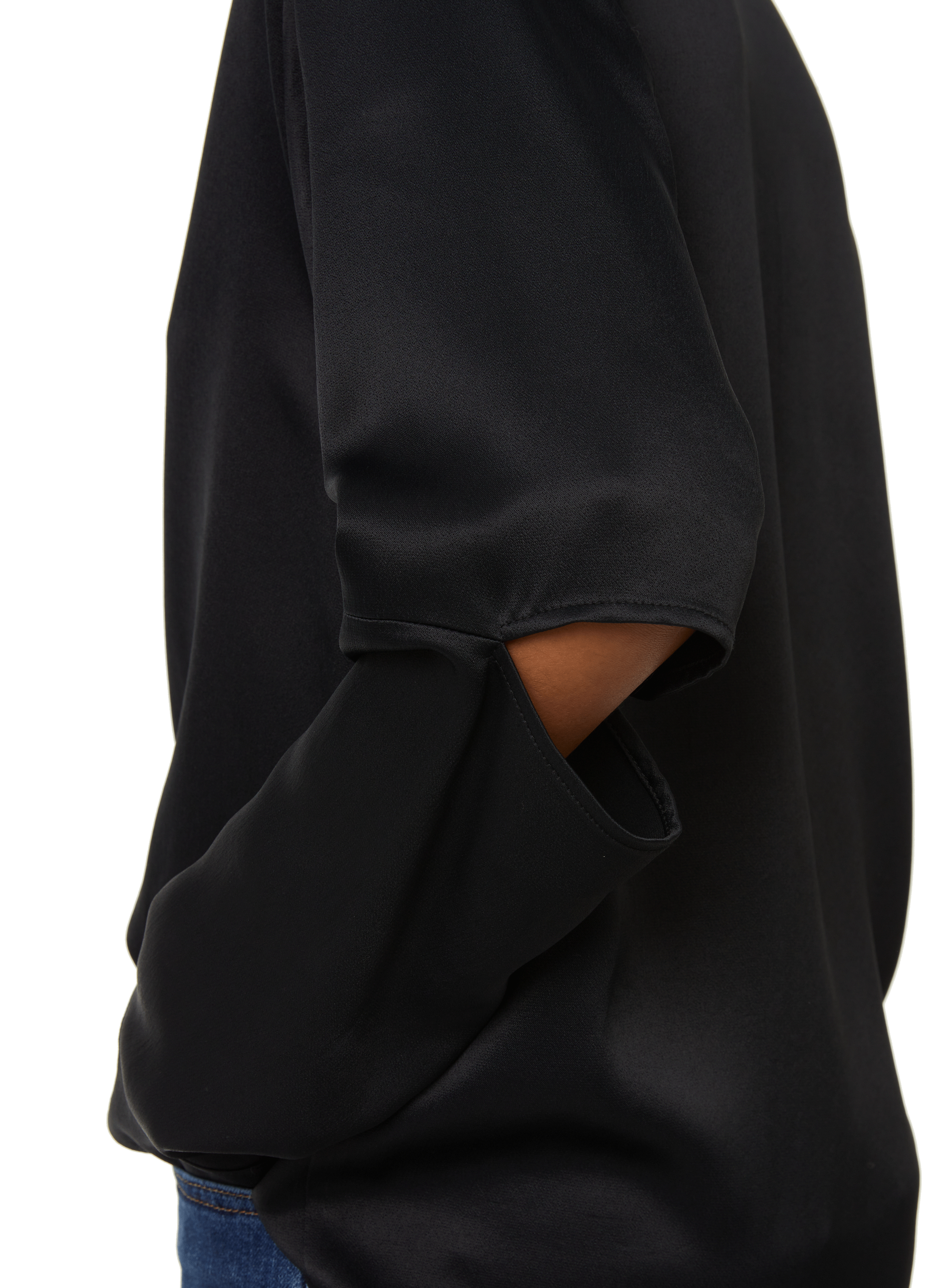 Satin-effect shirt SAISON 1865 Black