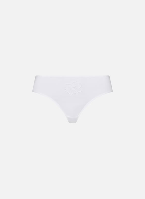 Culotte Naila en coton Blanc by HANRO HANRO Culotte Naila en coton Blanc