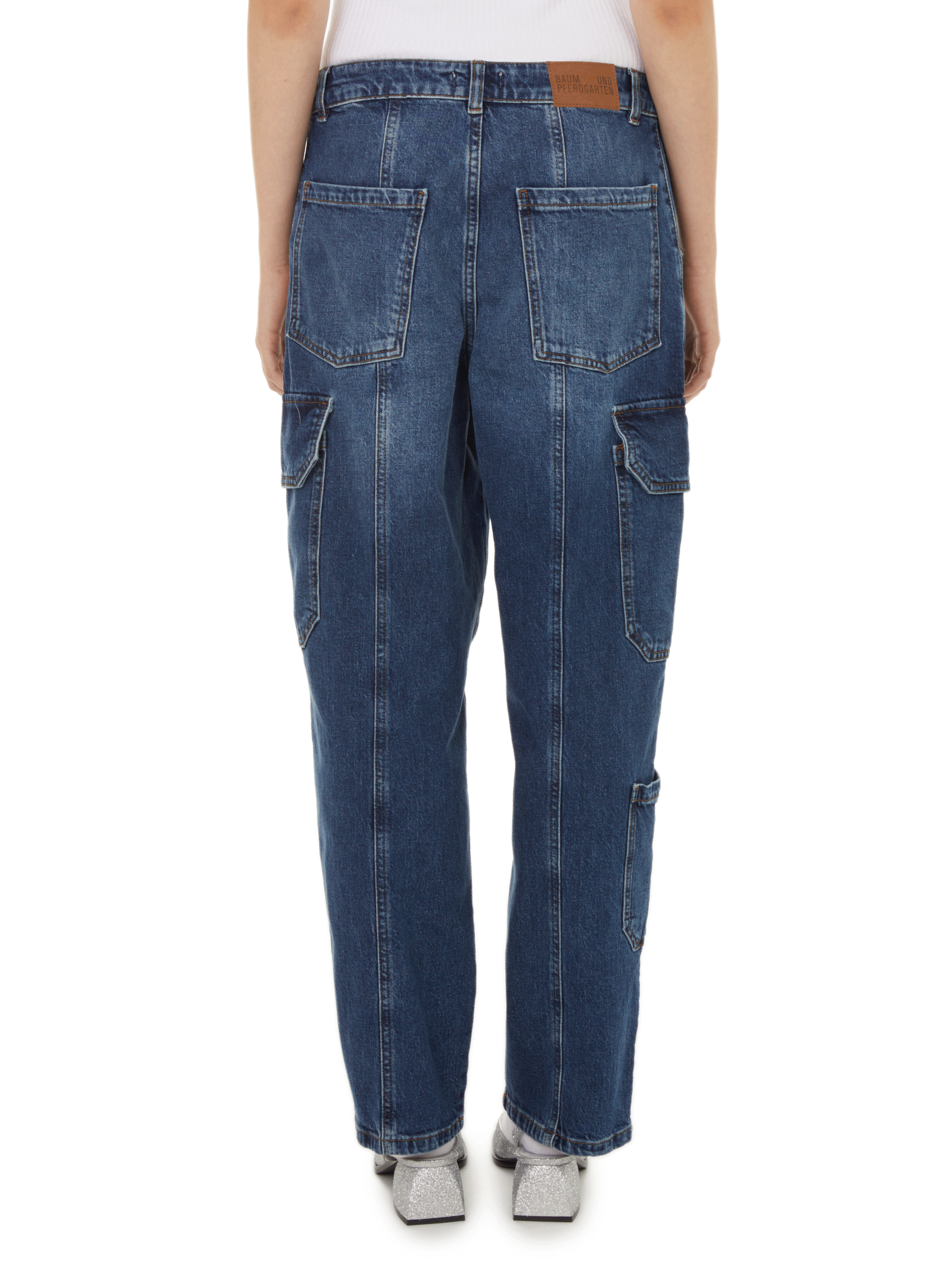 Jean cargo large en coton BAUM UND PFERDGARTEN Bleu