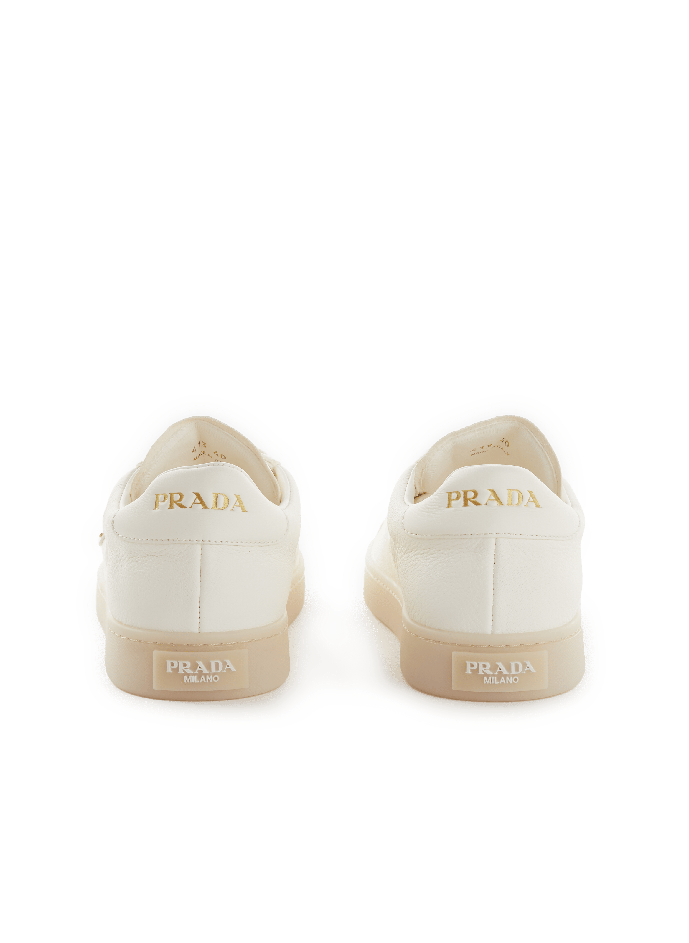 Leather sneakers PRADA White