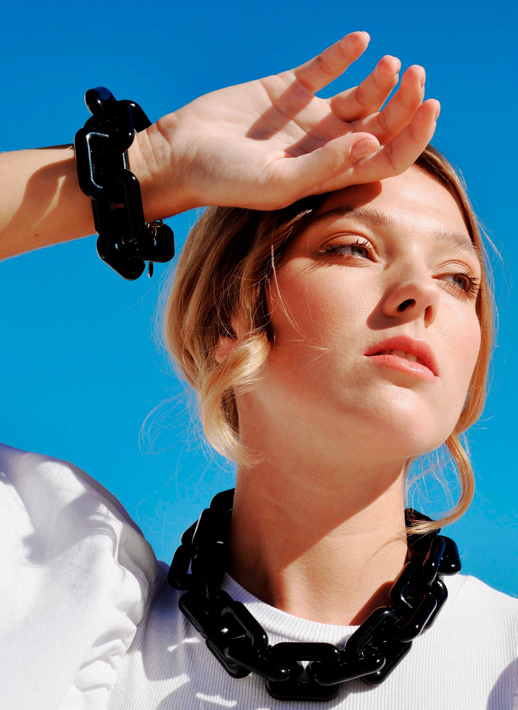 Bracelet grosse maille léger en aluminium booba HIPANEMA Noir