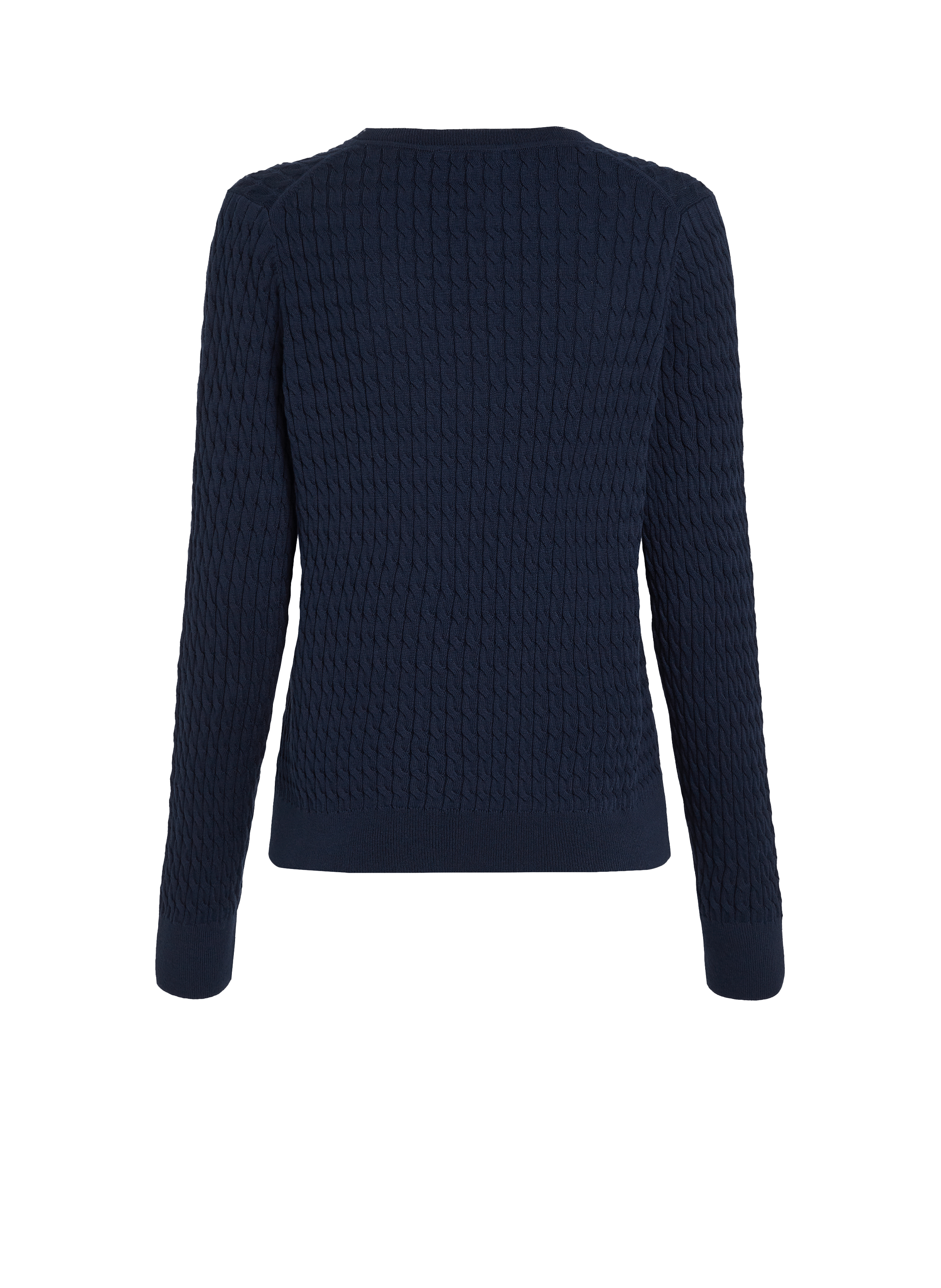 Pull col V en coton TOMMY HILFIGER Bleu