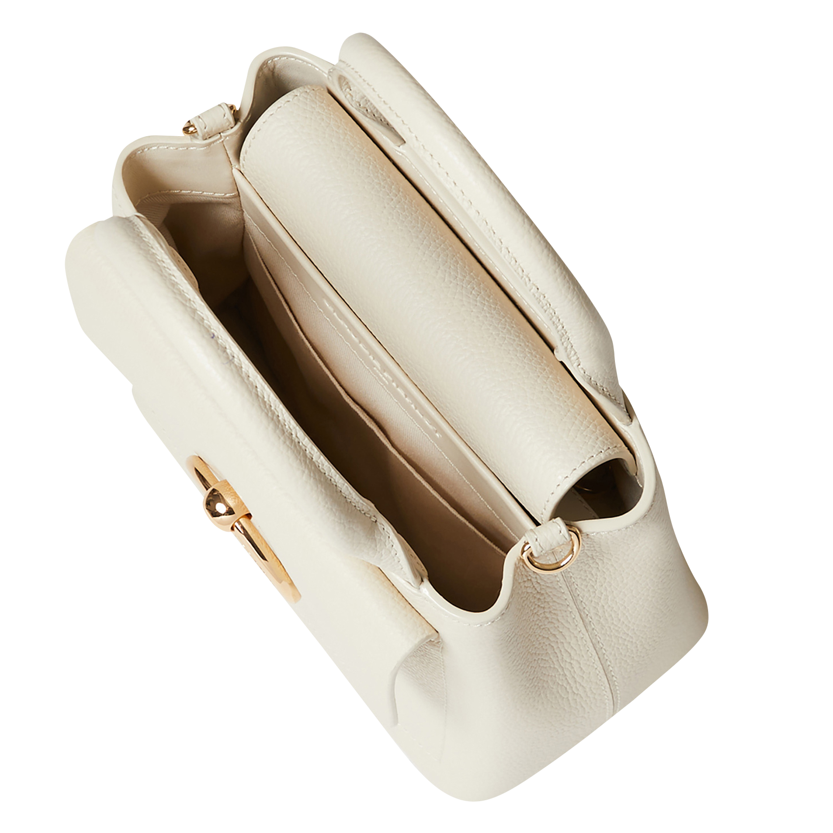 Mini sac à main en cuir lisse CLAUDIE PIERLOT Beige