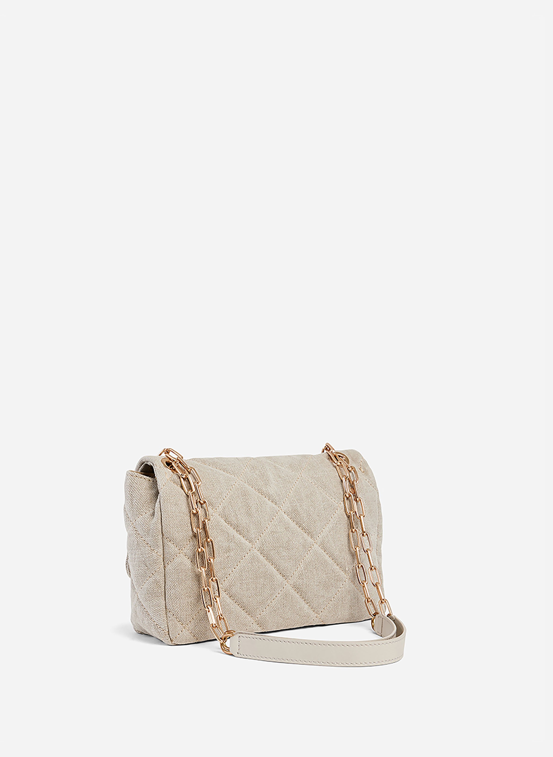 Grand sac moon en lin VANESSA BRUNO Beige