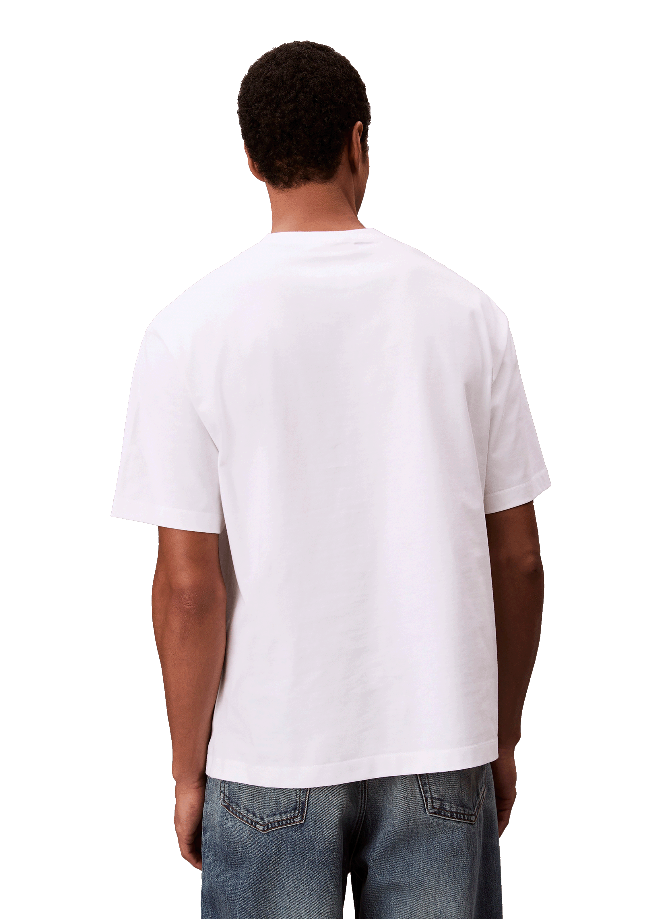 T-shirt à logo en coton CALVIN KLEIN Blanc