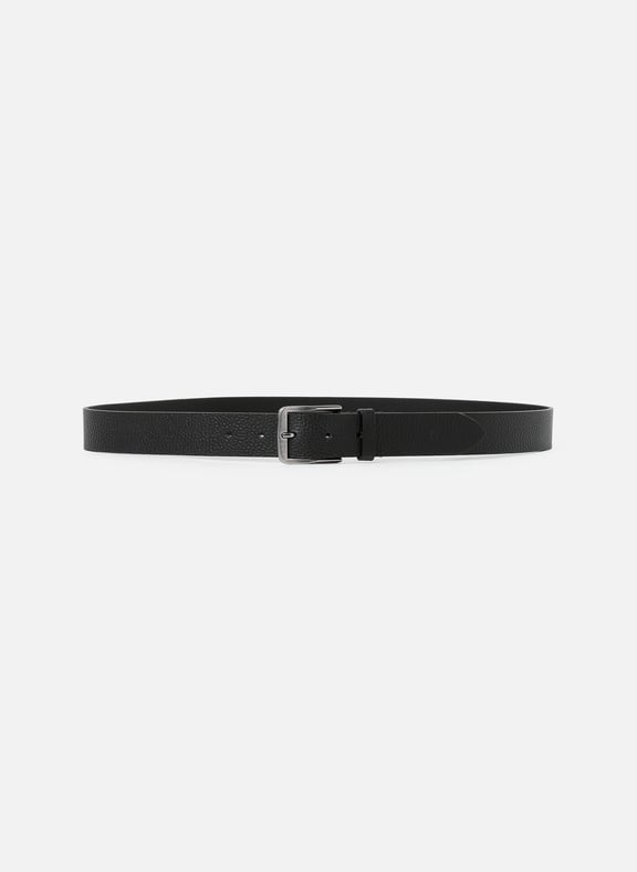 Leather belt with buckle Black by CALVIN KLEIN CALVIN KLEIN Leather belt with buckle Black