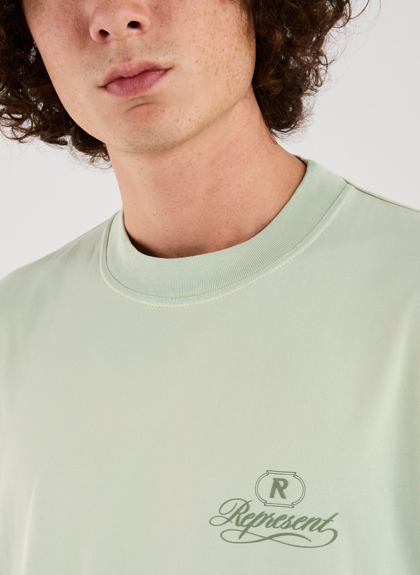 Cotton round-neck T-shirt REPRESENT Green