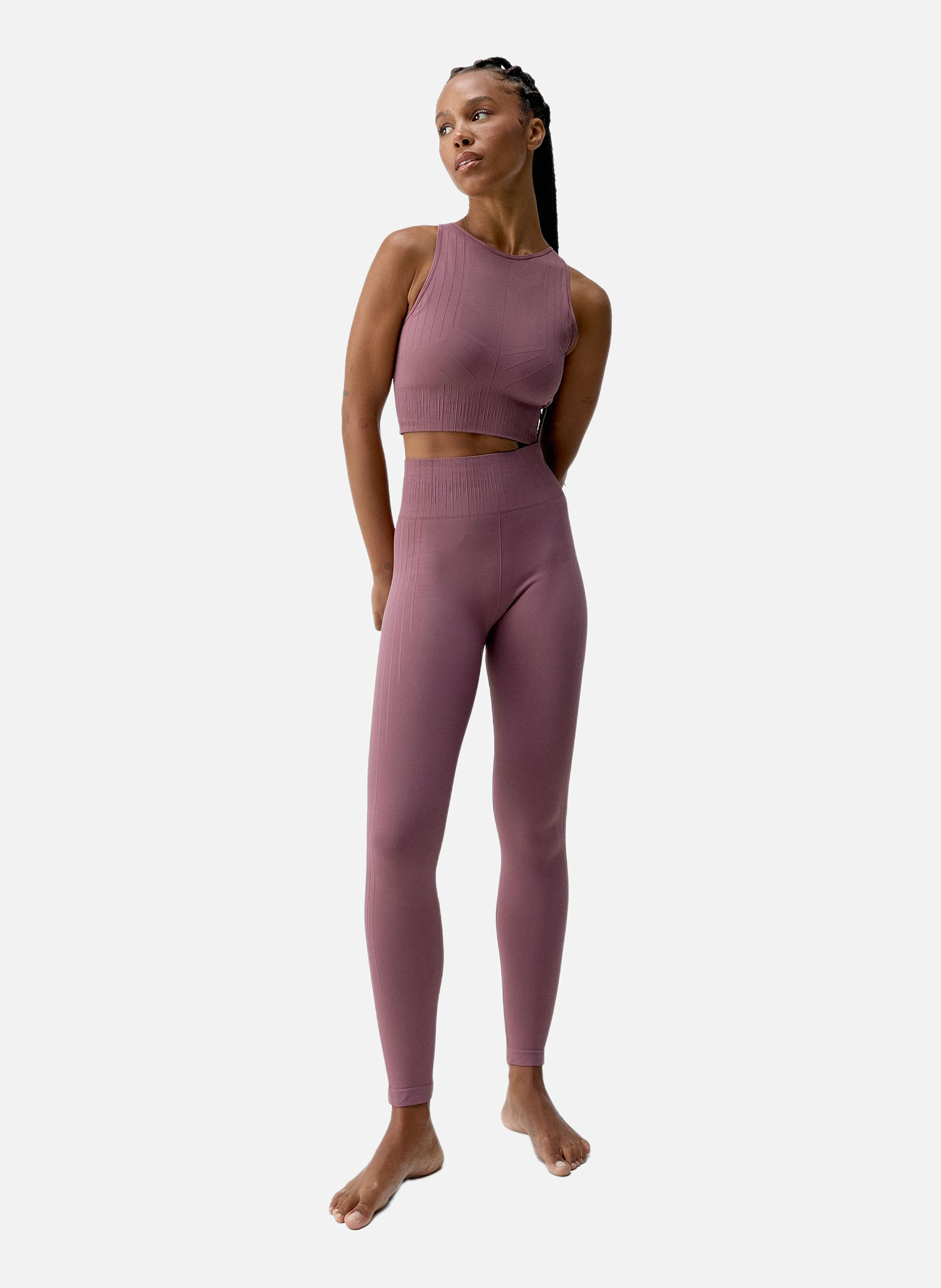 Legging de sport long seamless nawal BORN LIVING YOGA Rose