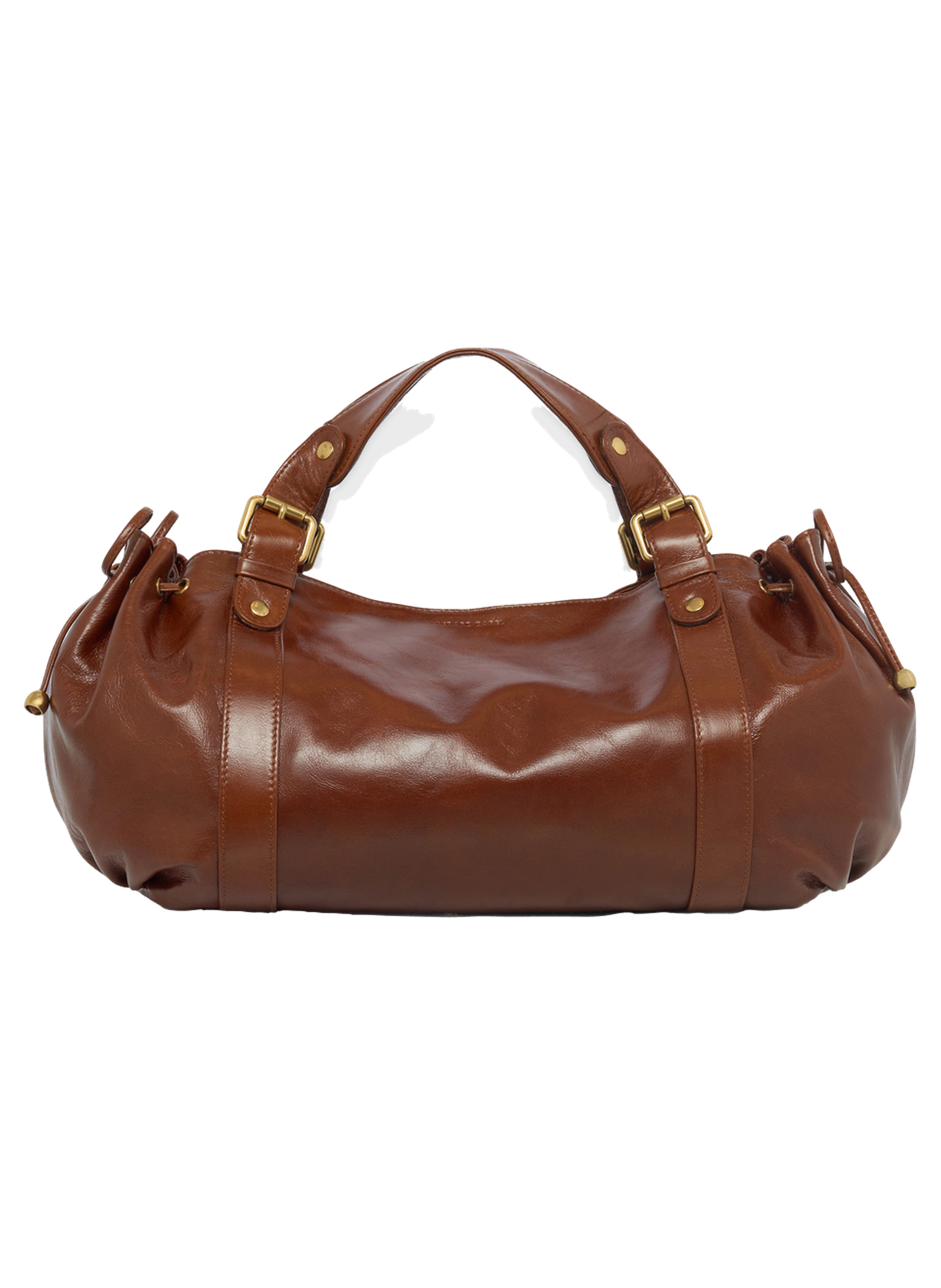 Sac à main en cuir effet froissé - 24h GERARD DAREL Marron