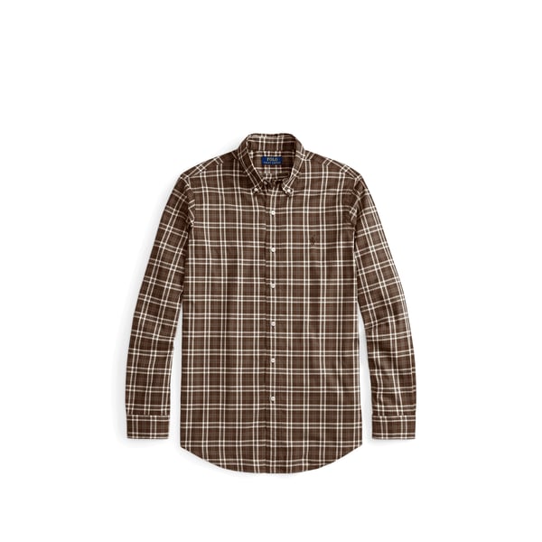 Chemise col américain à carreaux en coton Chemise col américain à carreaux en coton