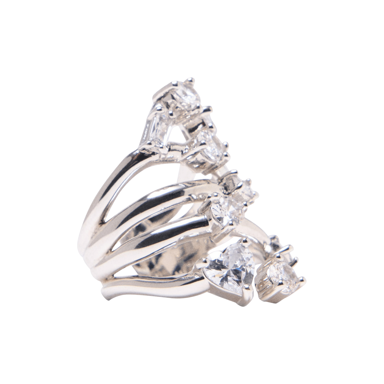 Bague à strass MAJE Argent