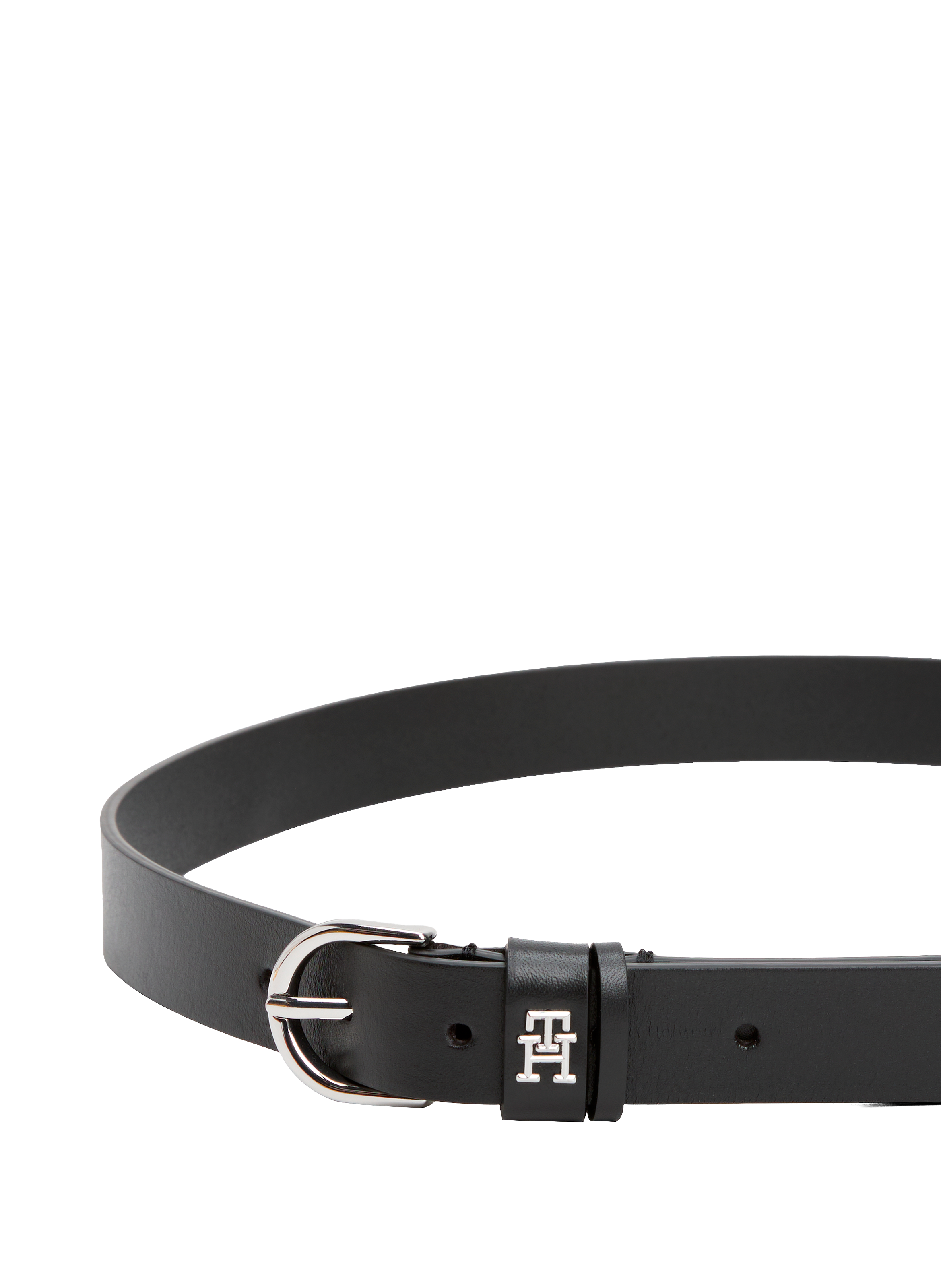 Ceinture à boucle en cuir TOMMY HILFIGER Noir