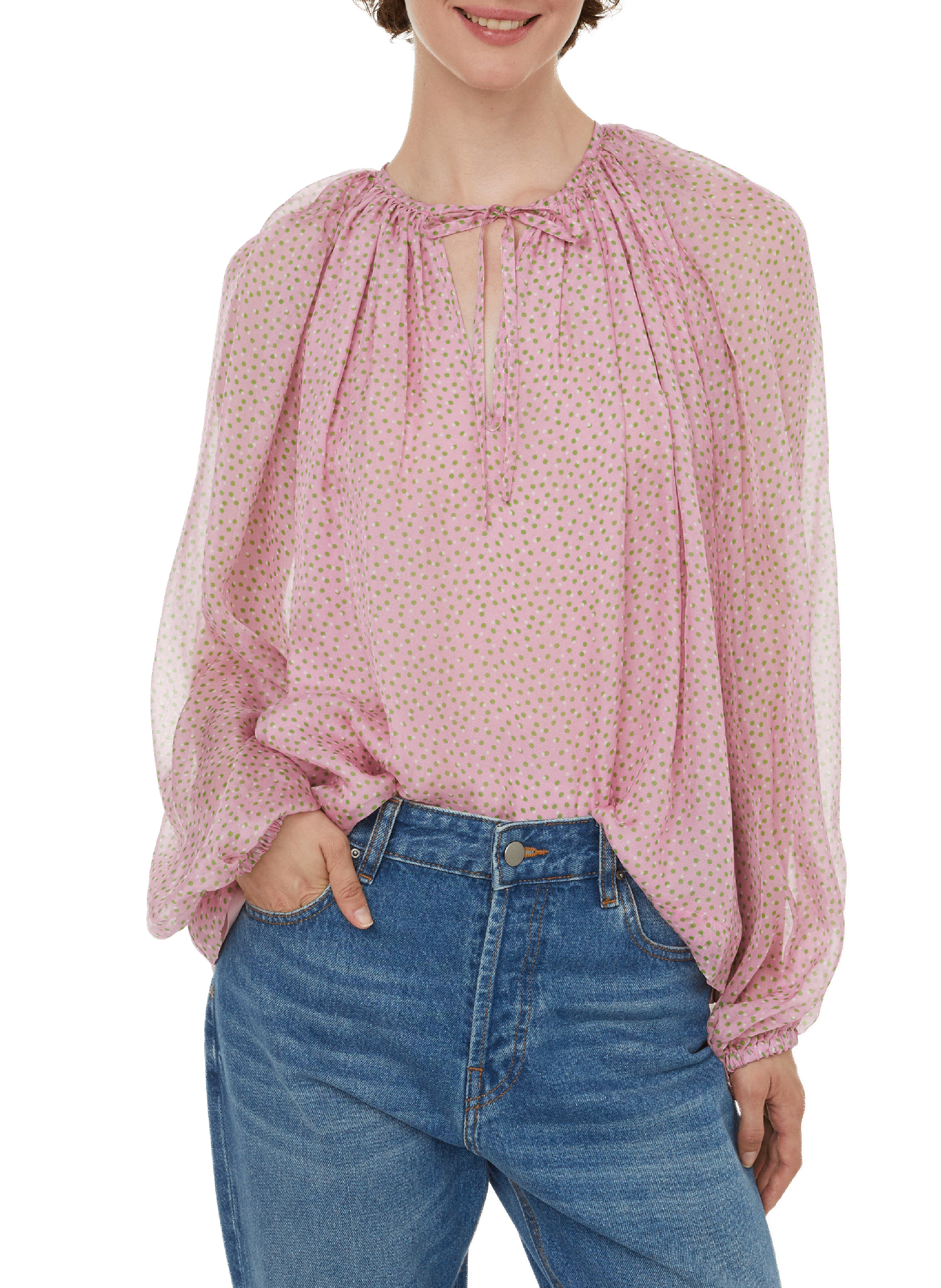 ROSEANNA Blouse Twins en soie Rose