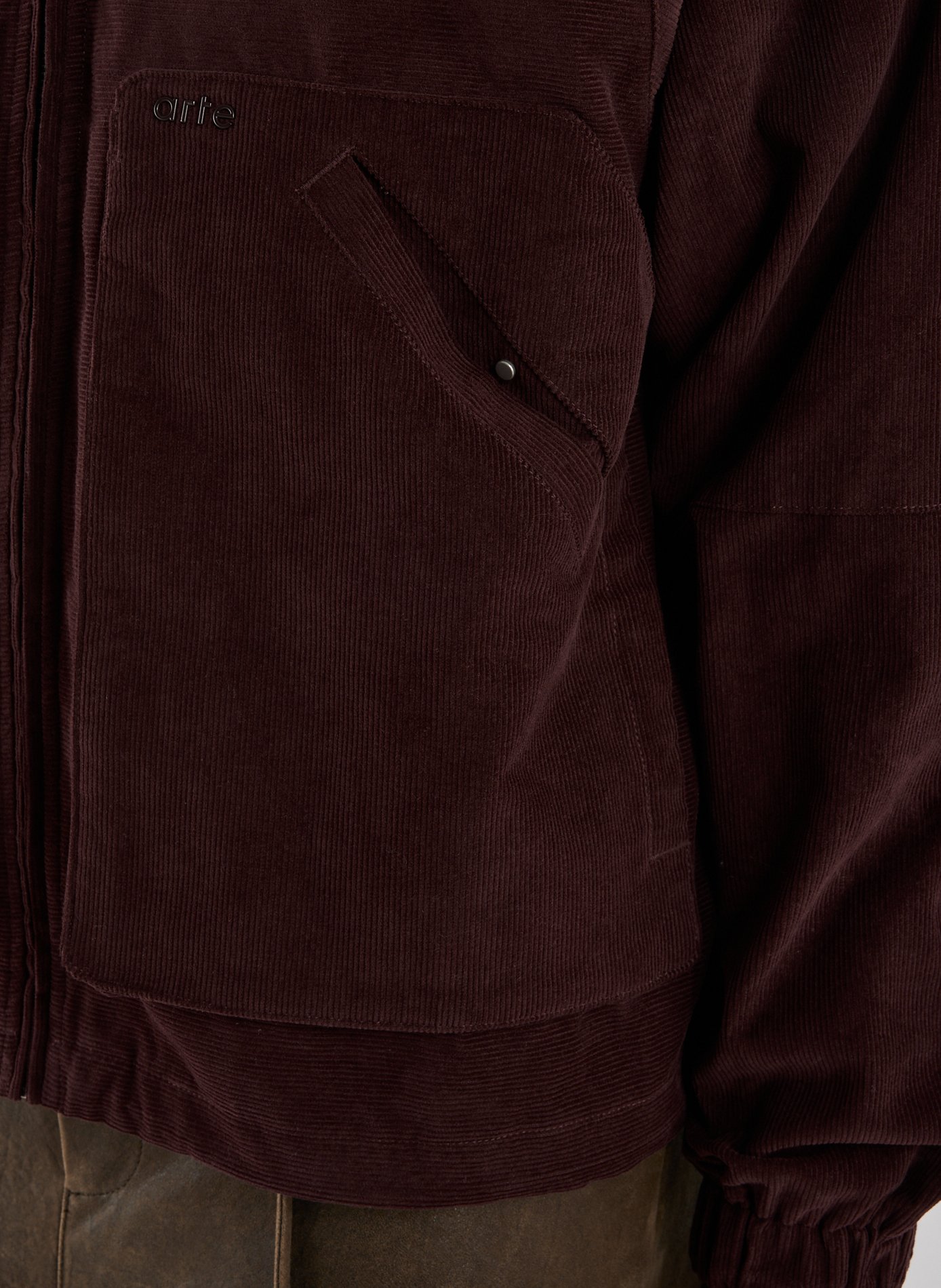 Oversized ribbed velvet jacket in a cotton blend ARTE ANTWERP Red