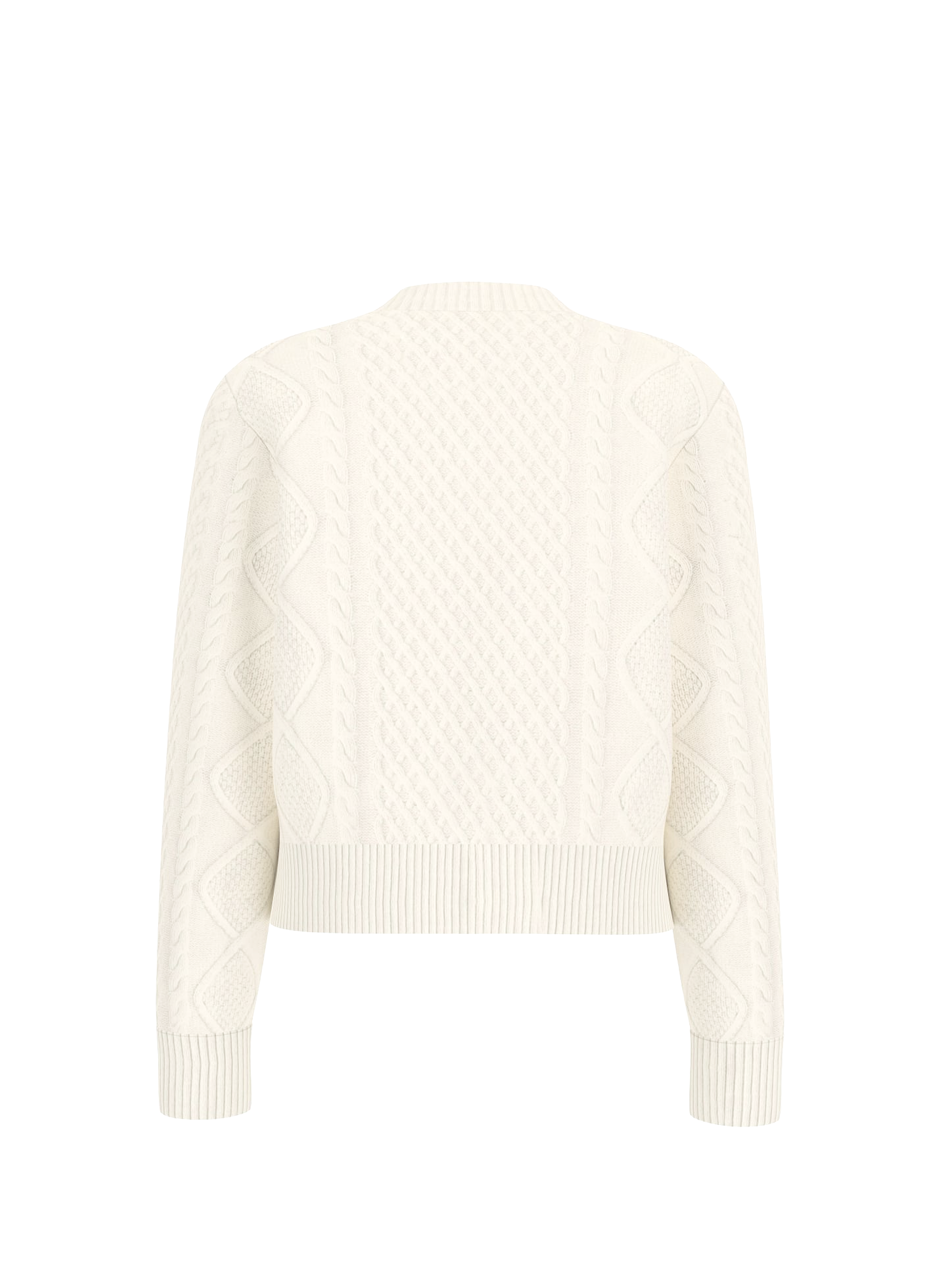 Cardigan en coton et laine mélangée GUESS Beige