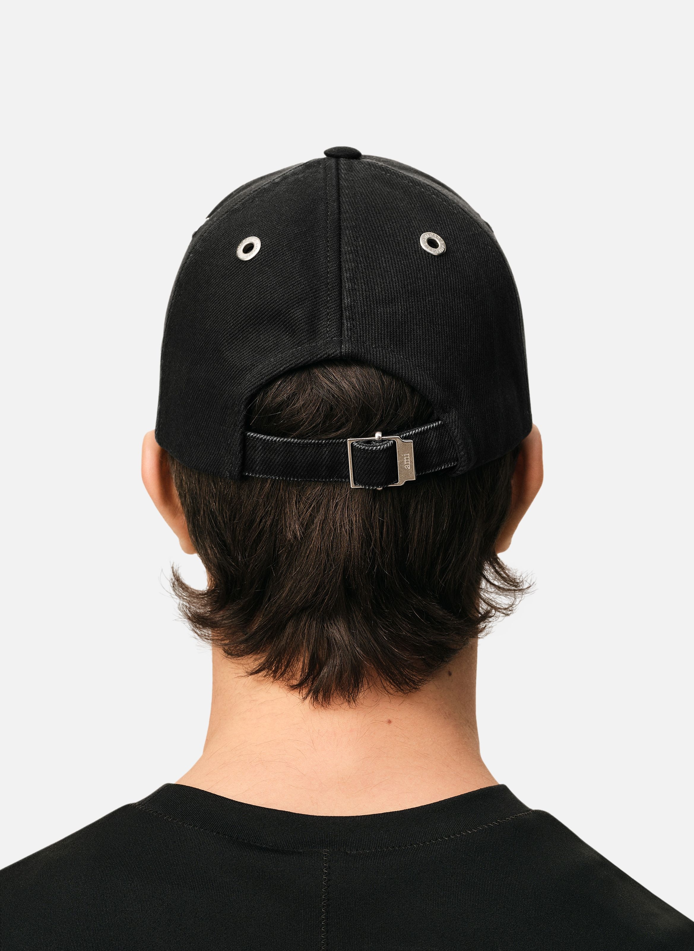 Casquette empiècement feutré ami unisexe en coton AMI PARIS Noir