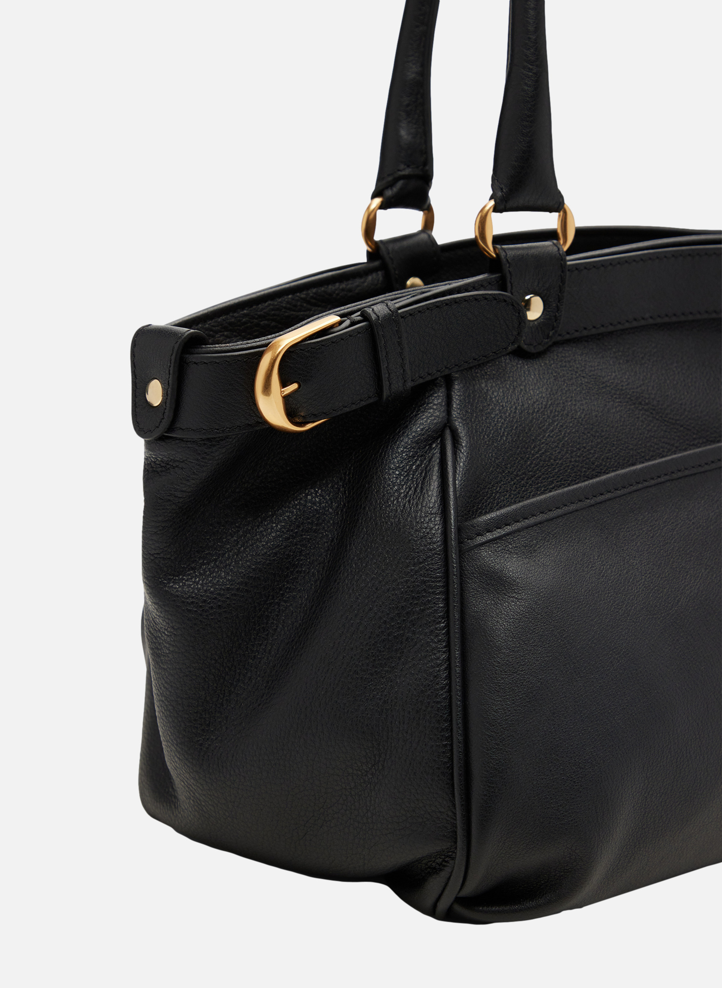 Grand sac lune en cuir VANESSA BRUNO Noir