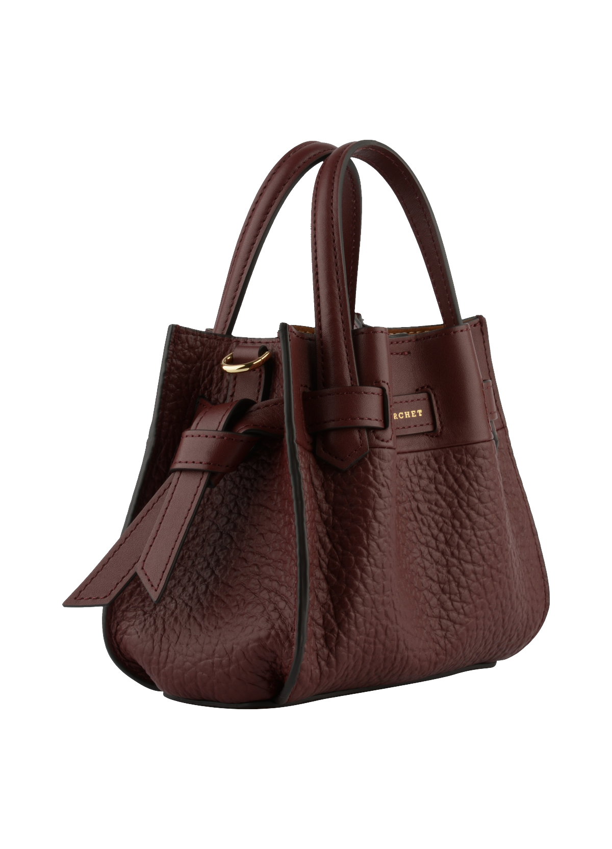 Blossom | sac à main nano en cuir de vachette POURCHET Rouge