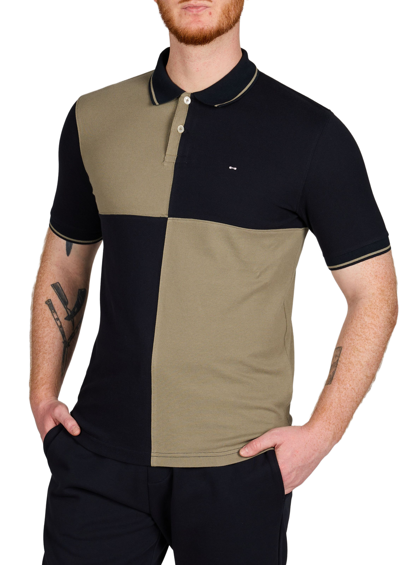 Short sleeve cotton polo shirt EDEN PARK Beige