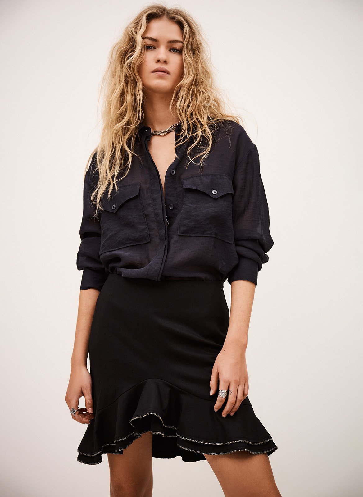 Chemise col classique bao BA&SH Bleu