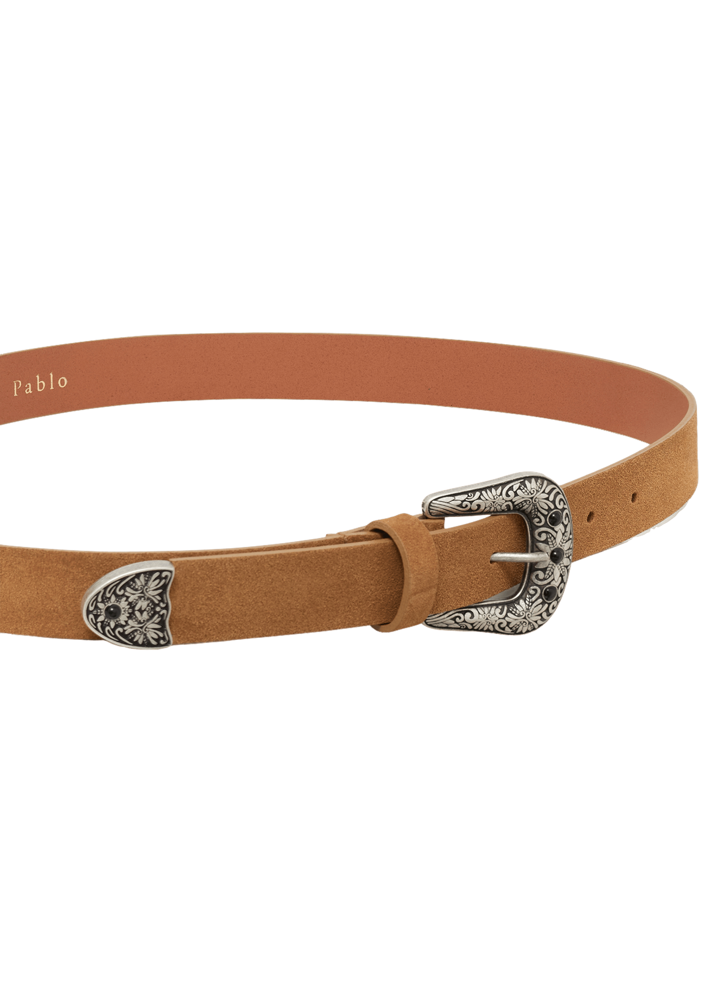 Ceinture en cuir velours - joe PABLO Marron