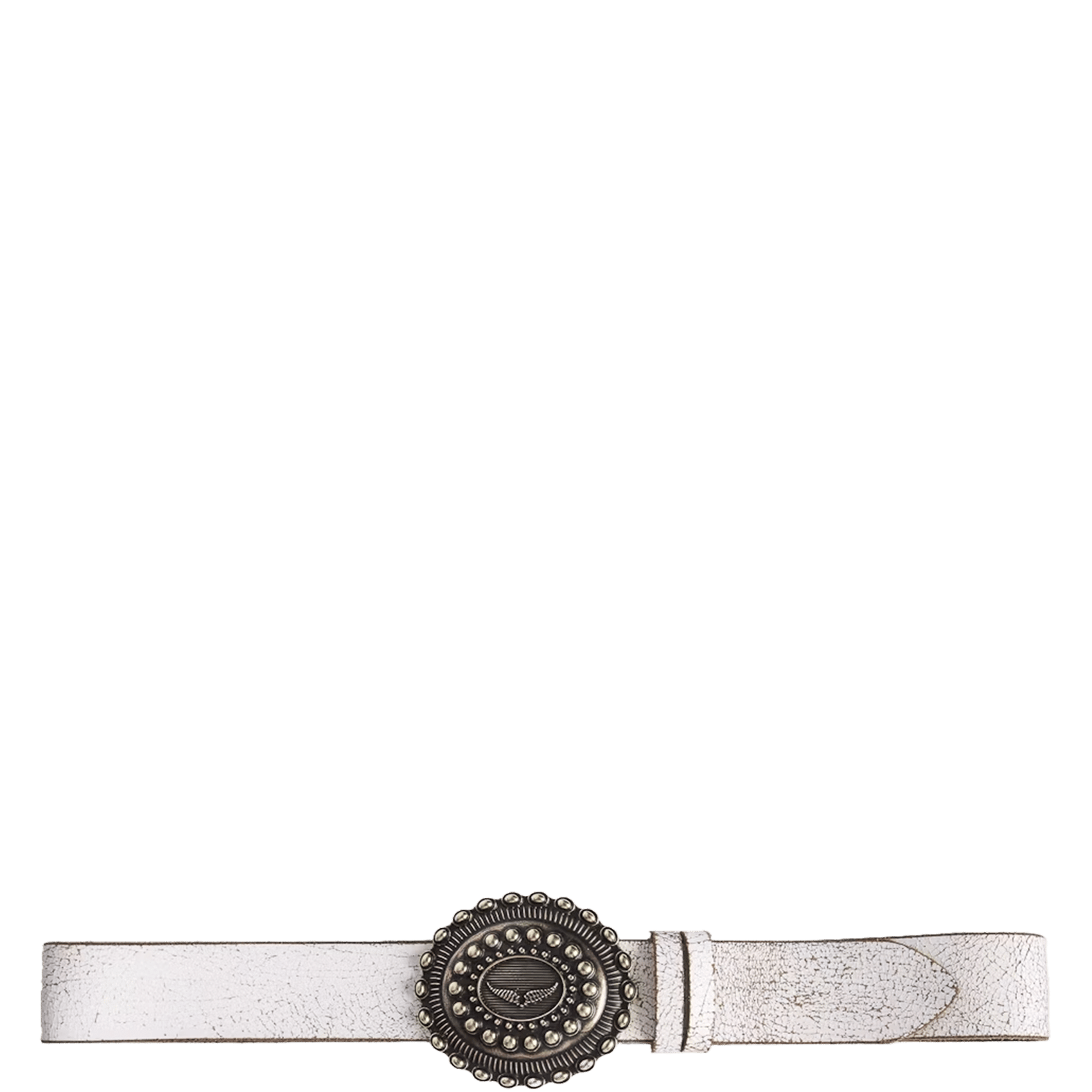 Ceinture stylé western en cuir santa fe ZADIG&VOLTAIRE Blanc