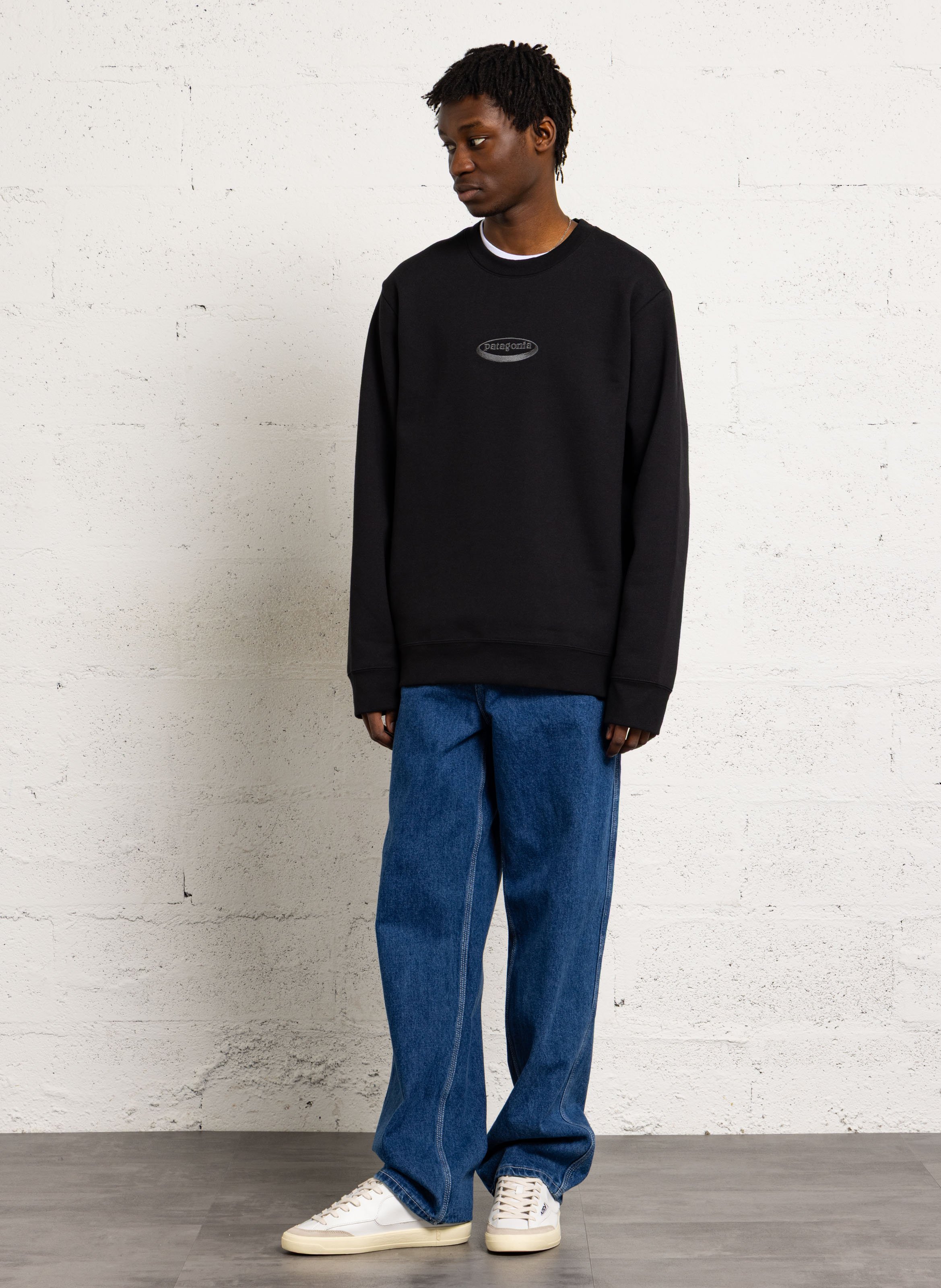 Oversized round neck sweatshirt PATAGONIA Black