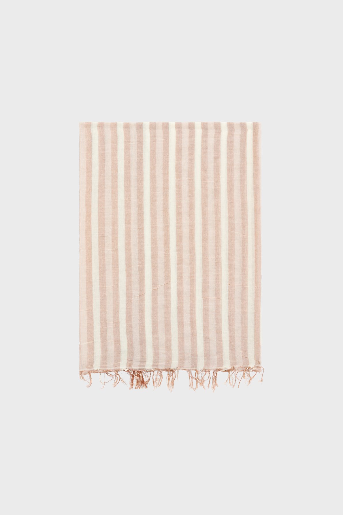 Etole à rayures en coton et modal - floriane PABLO Beige