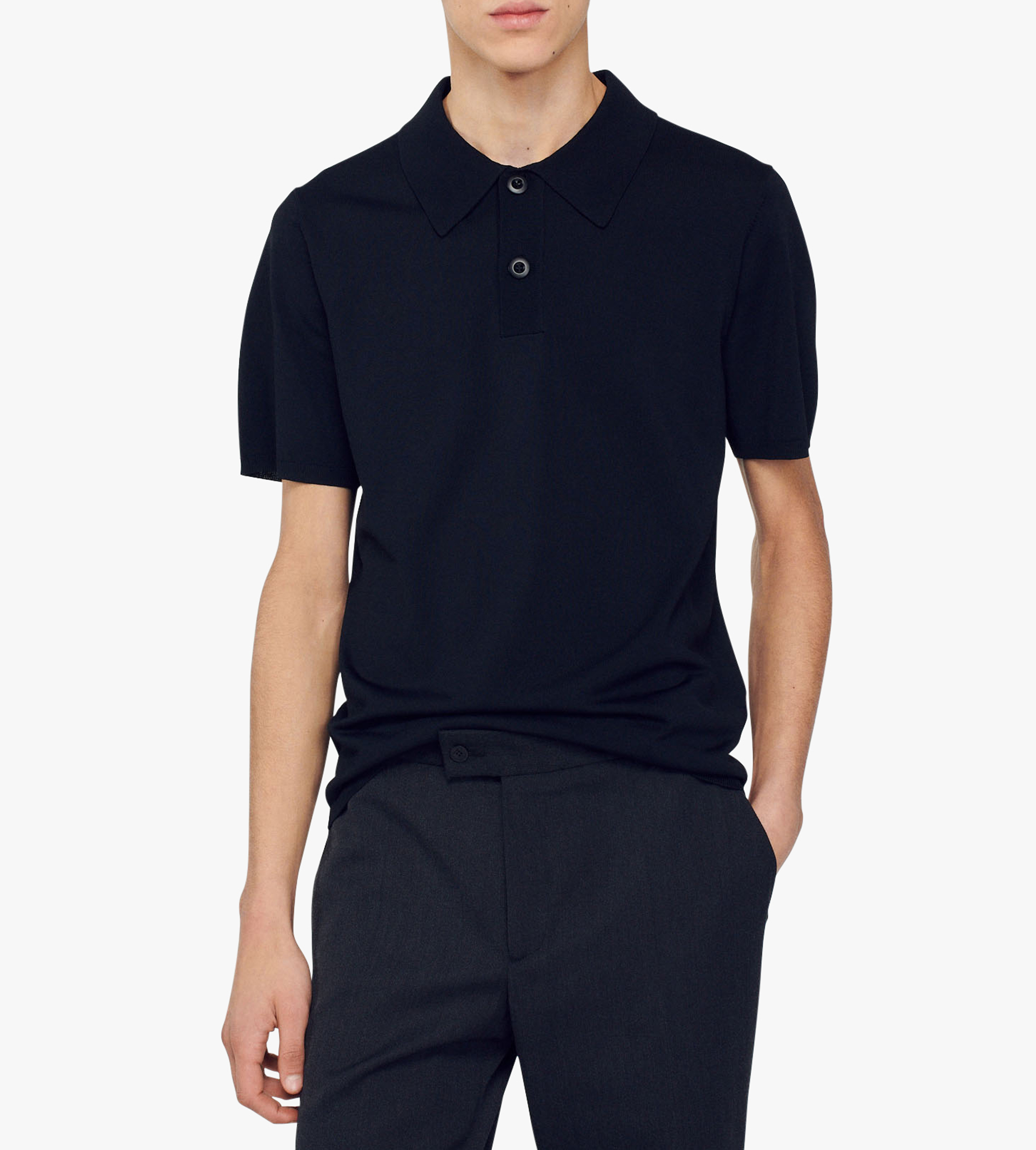 Polo regular fit SANDRO Noir