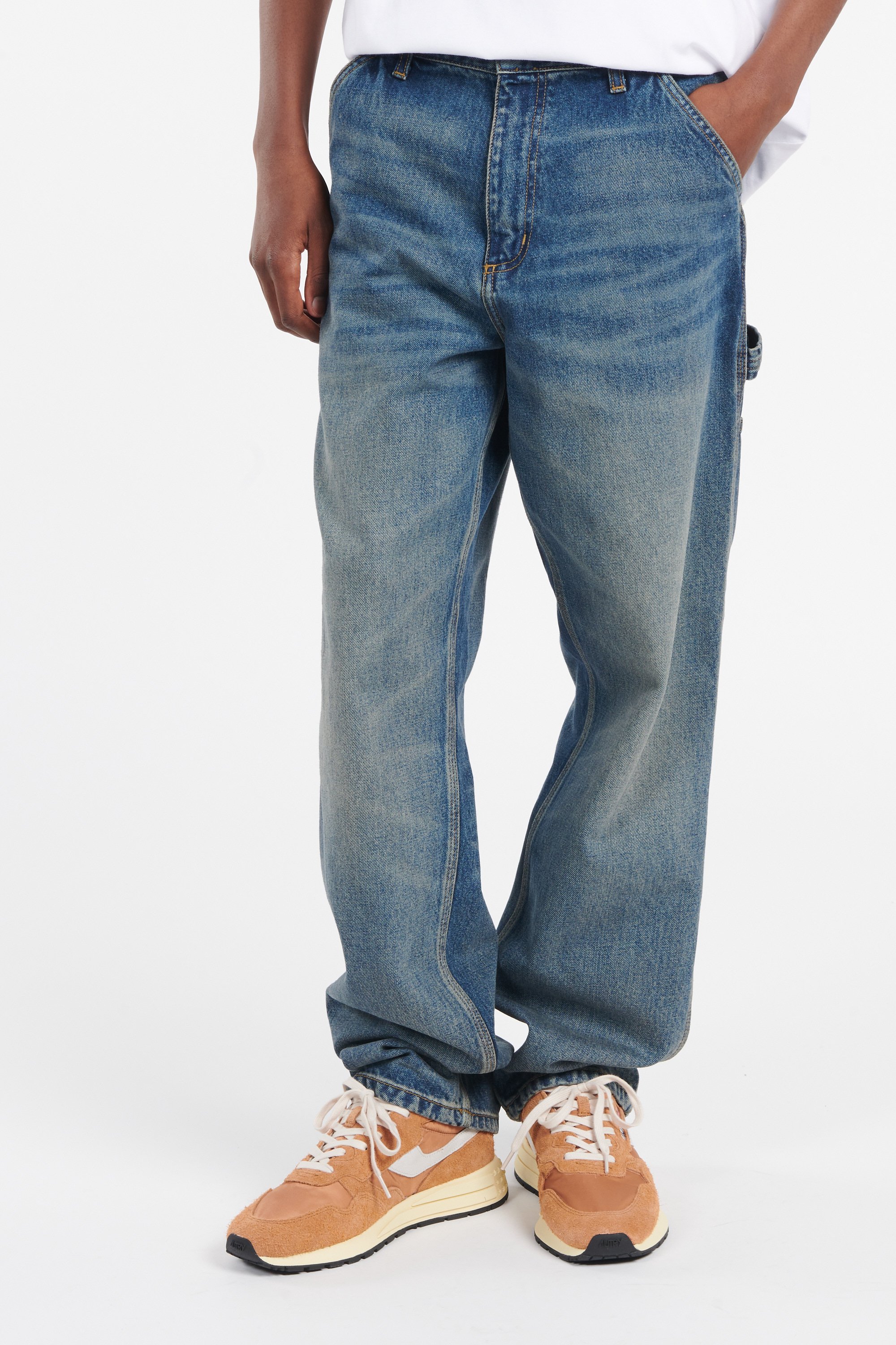 Jean single knee CARHARTT WIP Bleu
