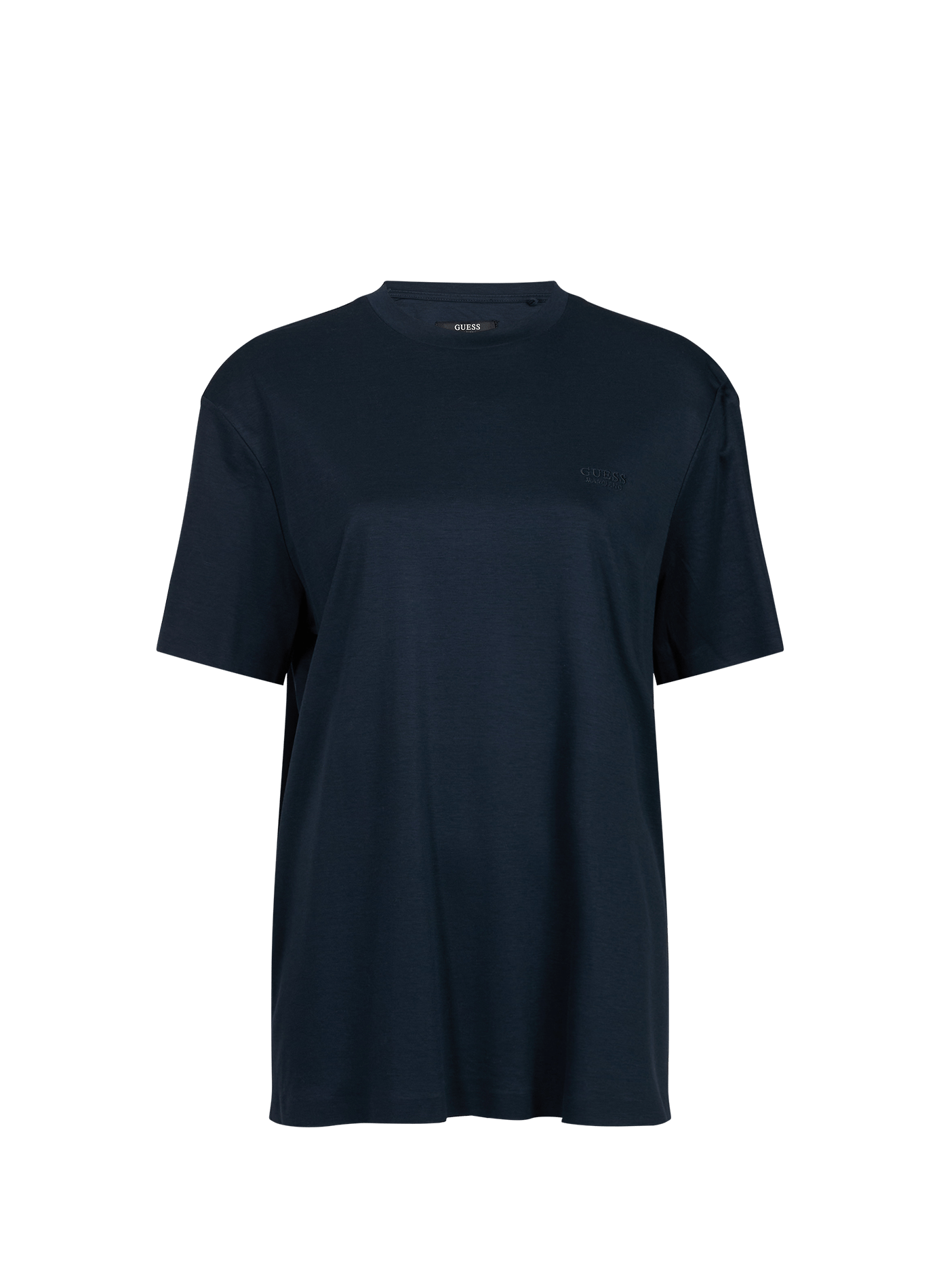Straight round neck t-shirt GUESS Blue